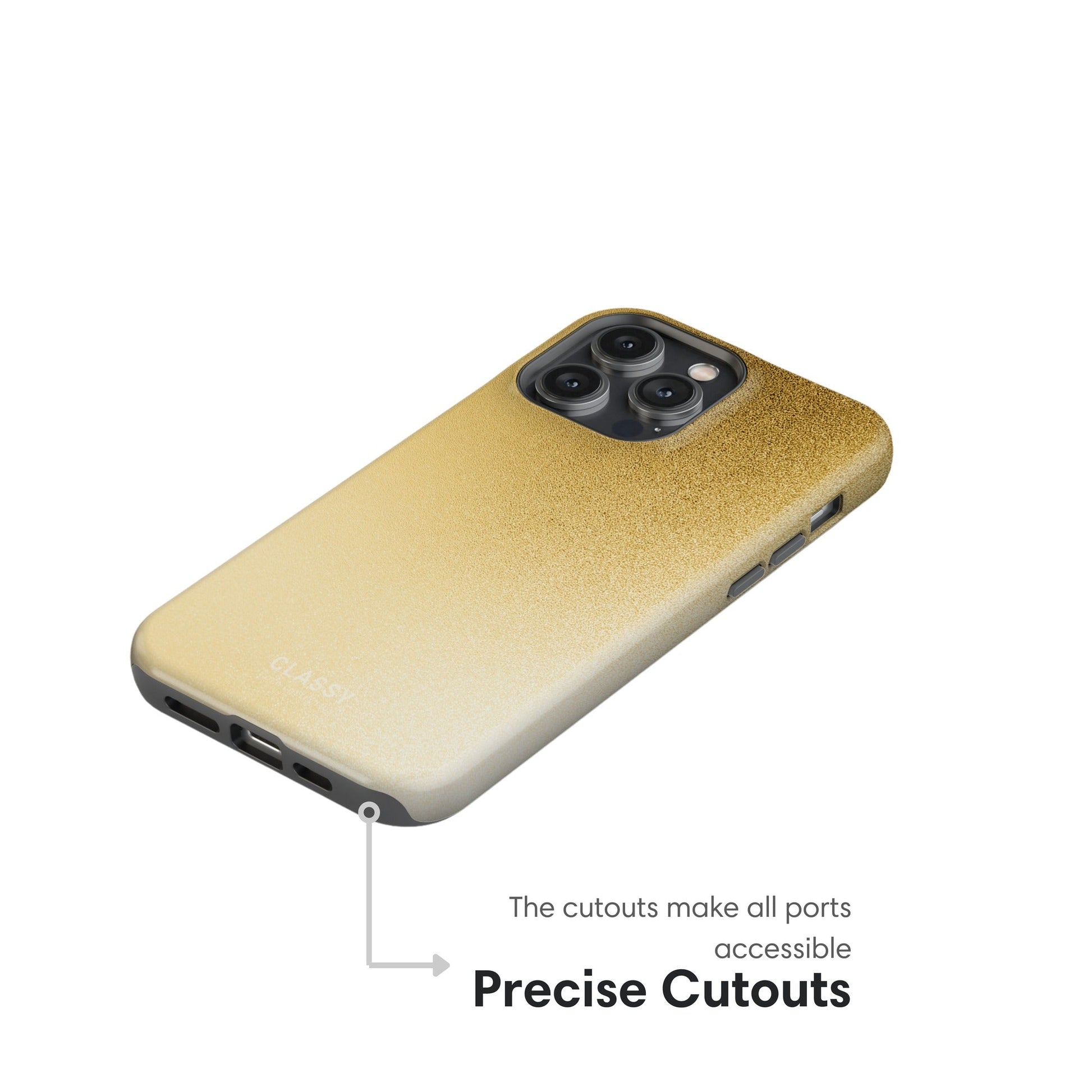 Gold Ombre Tough Case cutouts