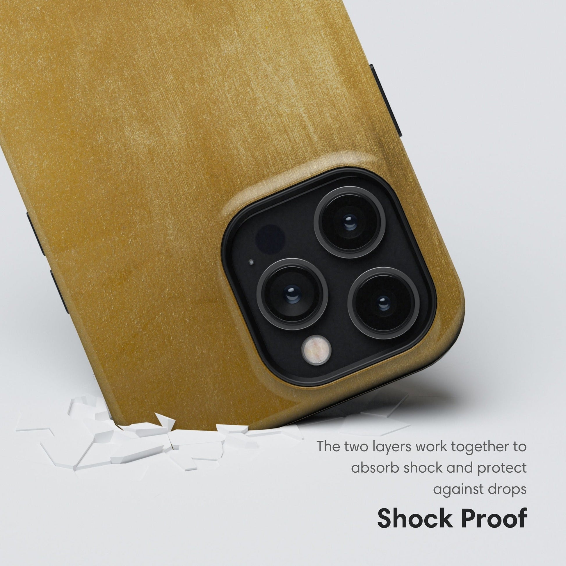 Gold Slight Pattern Tough Case shockproof