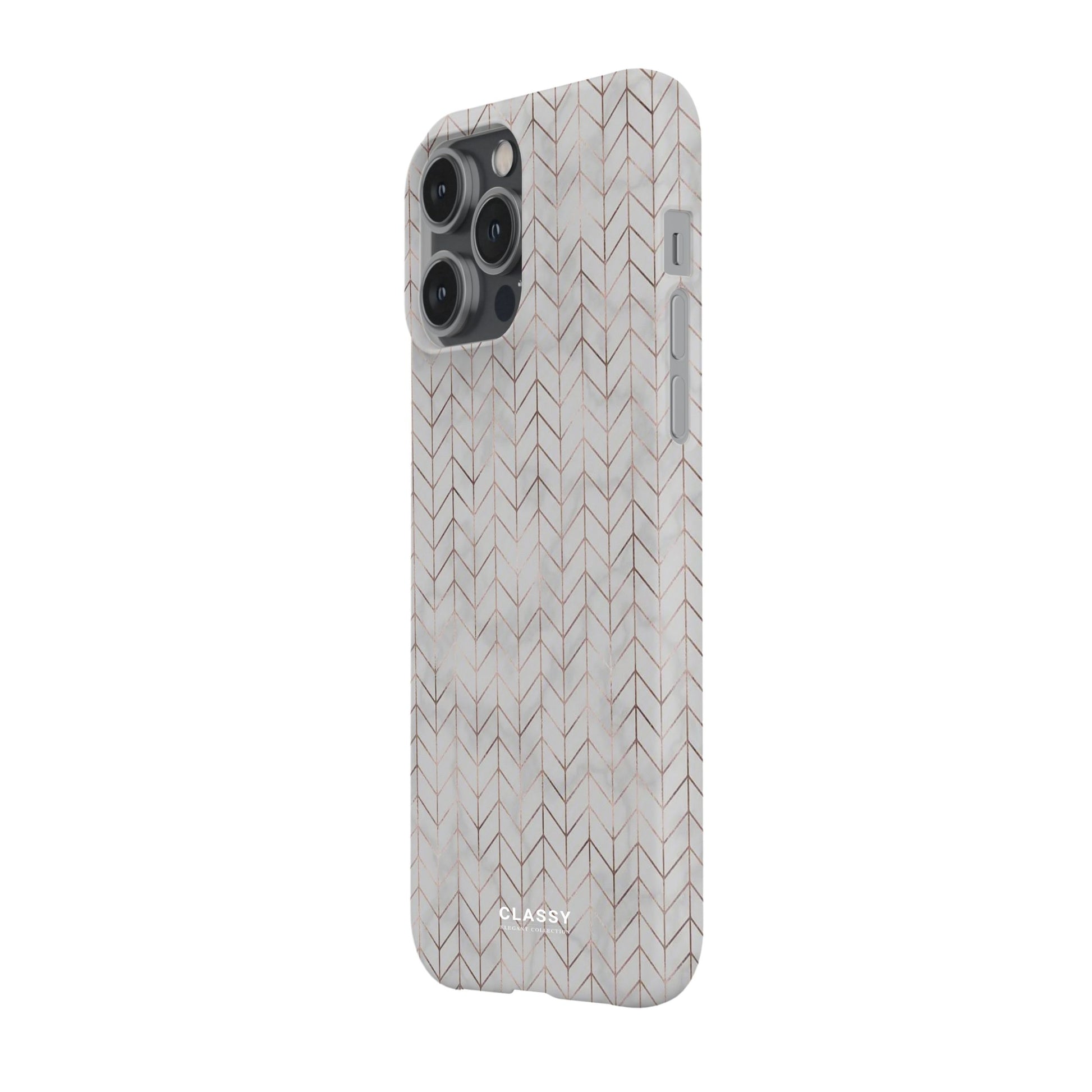 Gold  and Gray Chevron Pattern Snap Case side