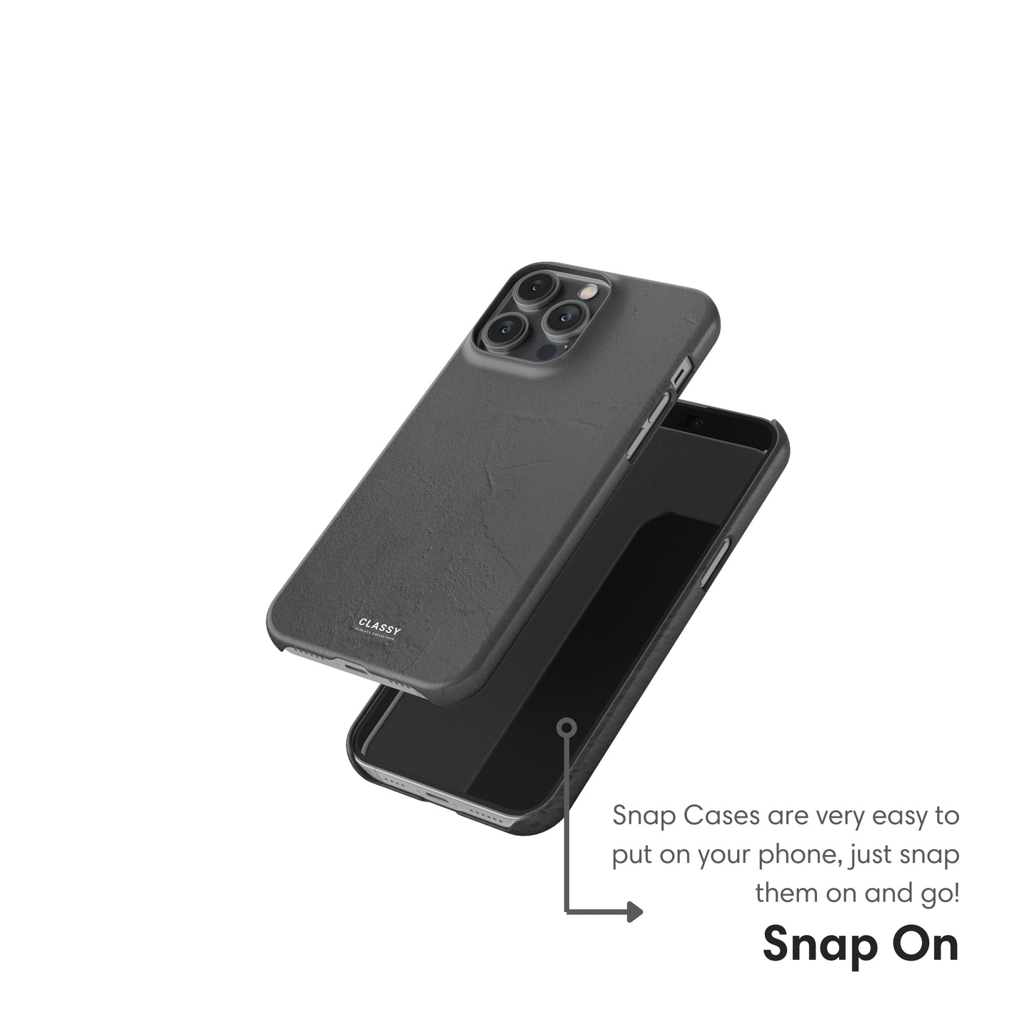 Gray Pattern Snap Case snap on