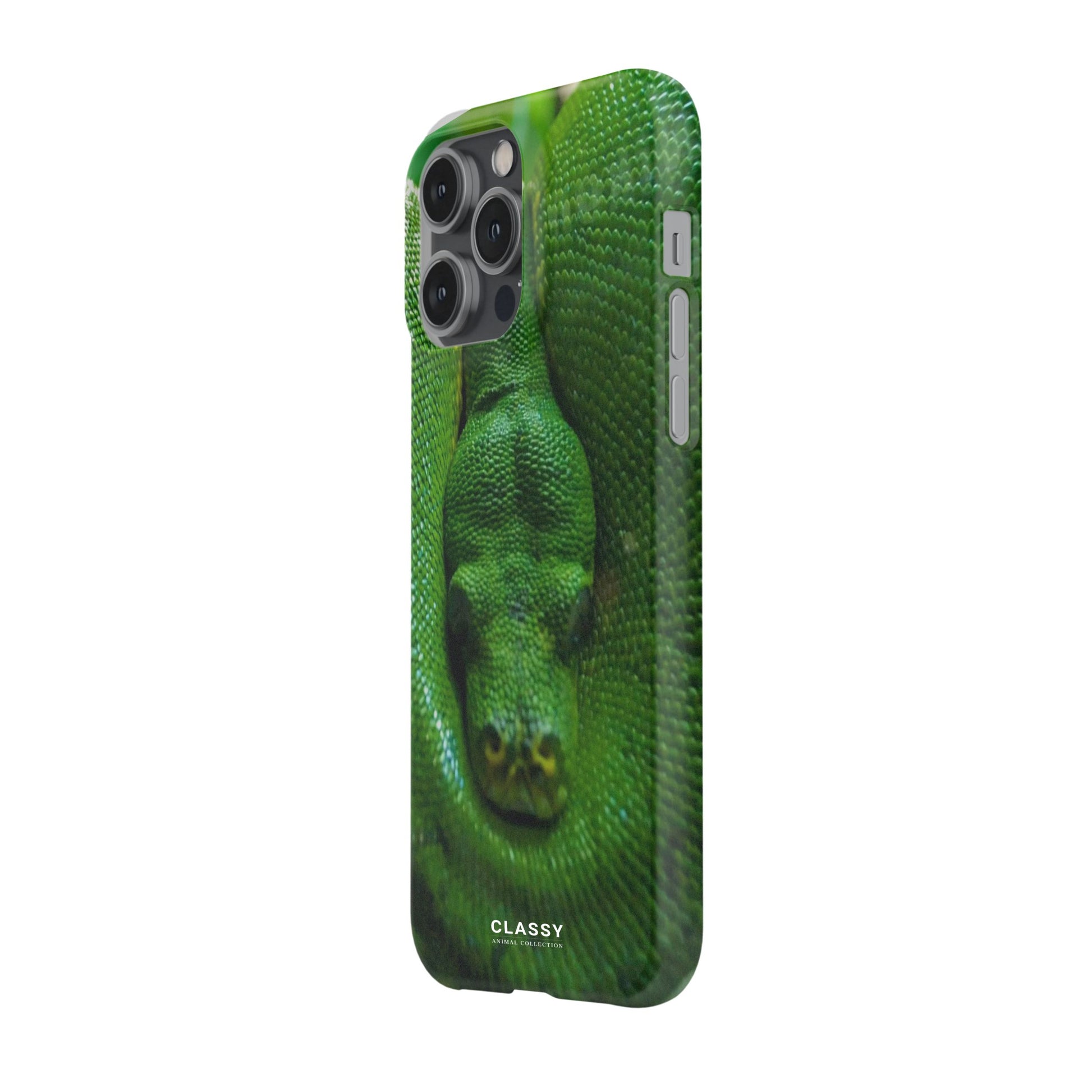 Green Snake Snap Case side