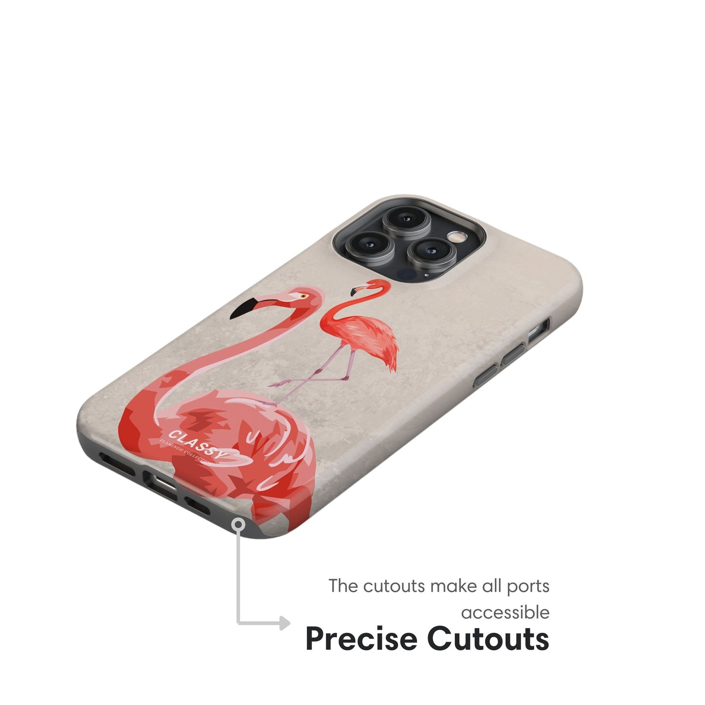 Huge Awesome Flamingo Tough Case cutouts