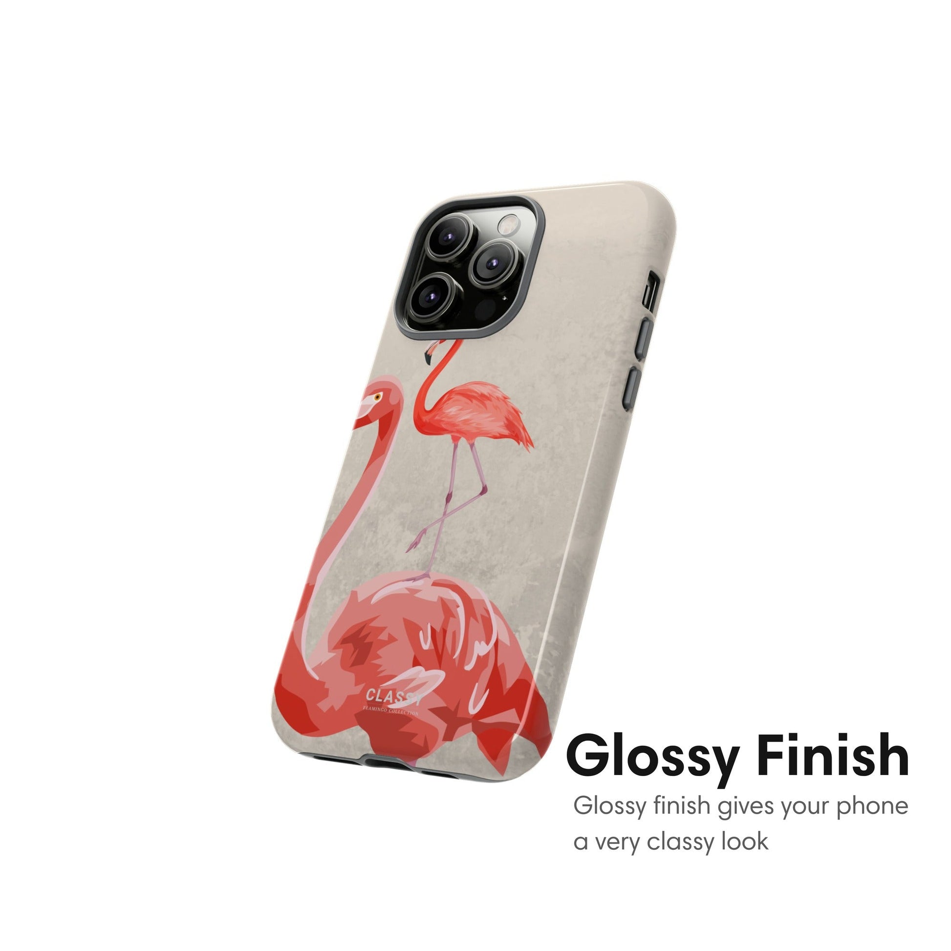 Huge Awesome Flamingo Tough Case glossy