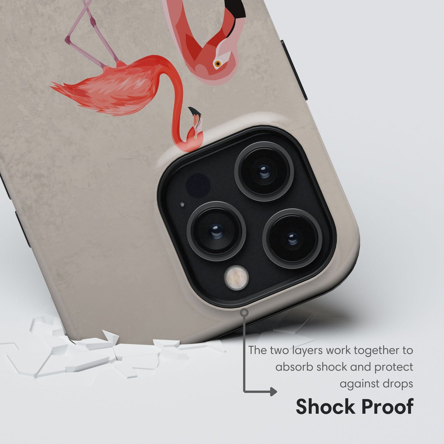Huge Awesome Flamingo Tough Case shockproof