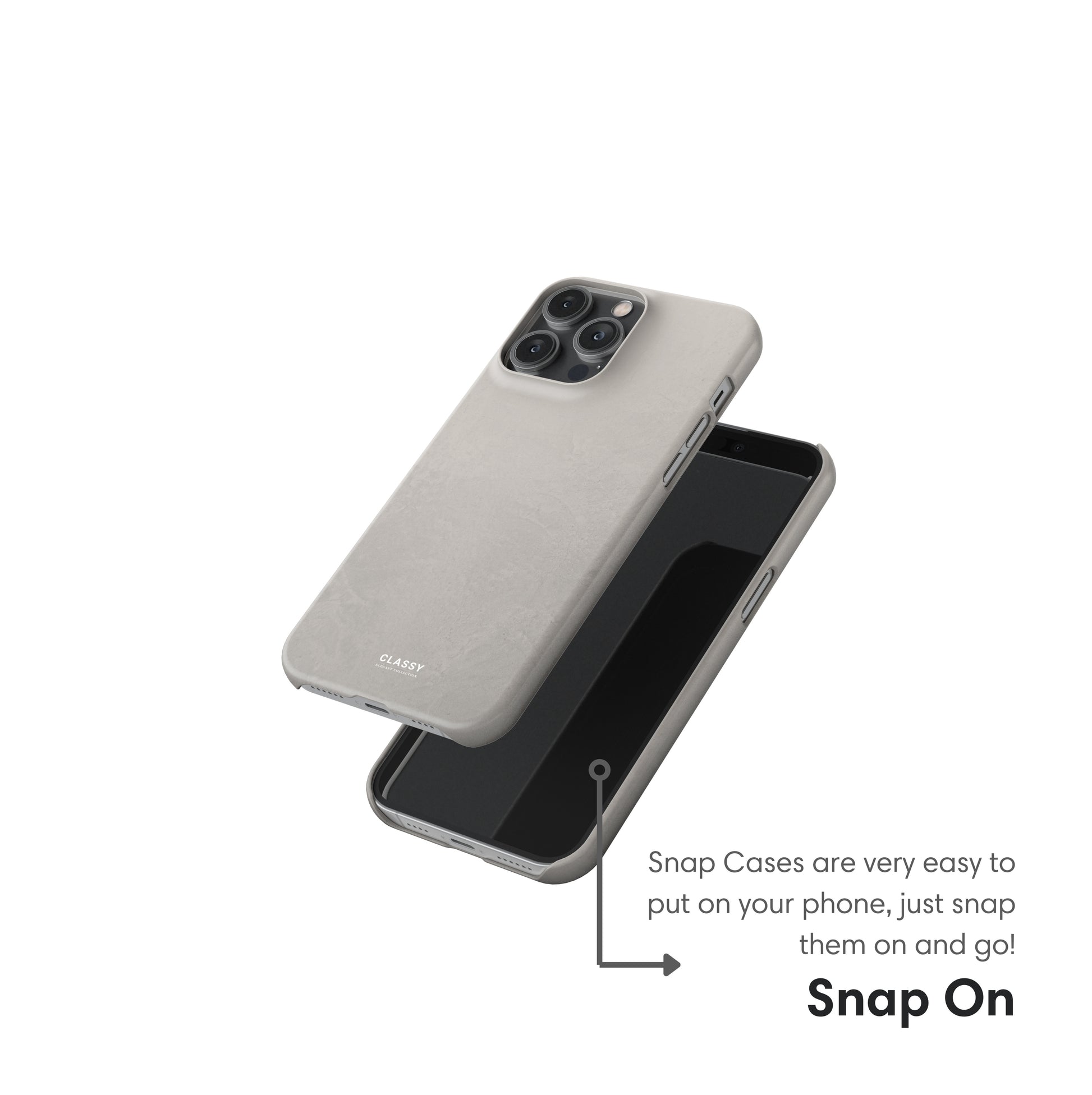 Light Beige Ombre Snap Case snap on