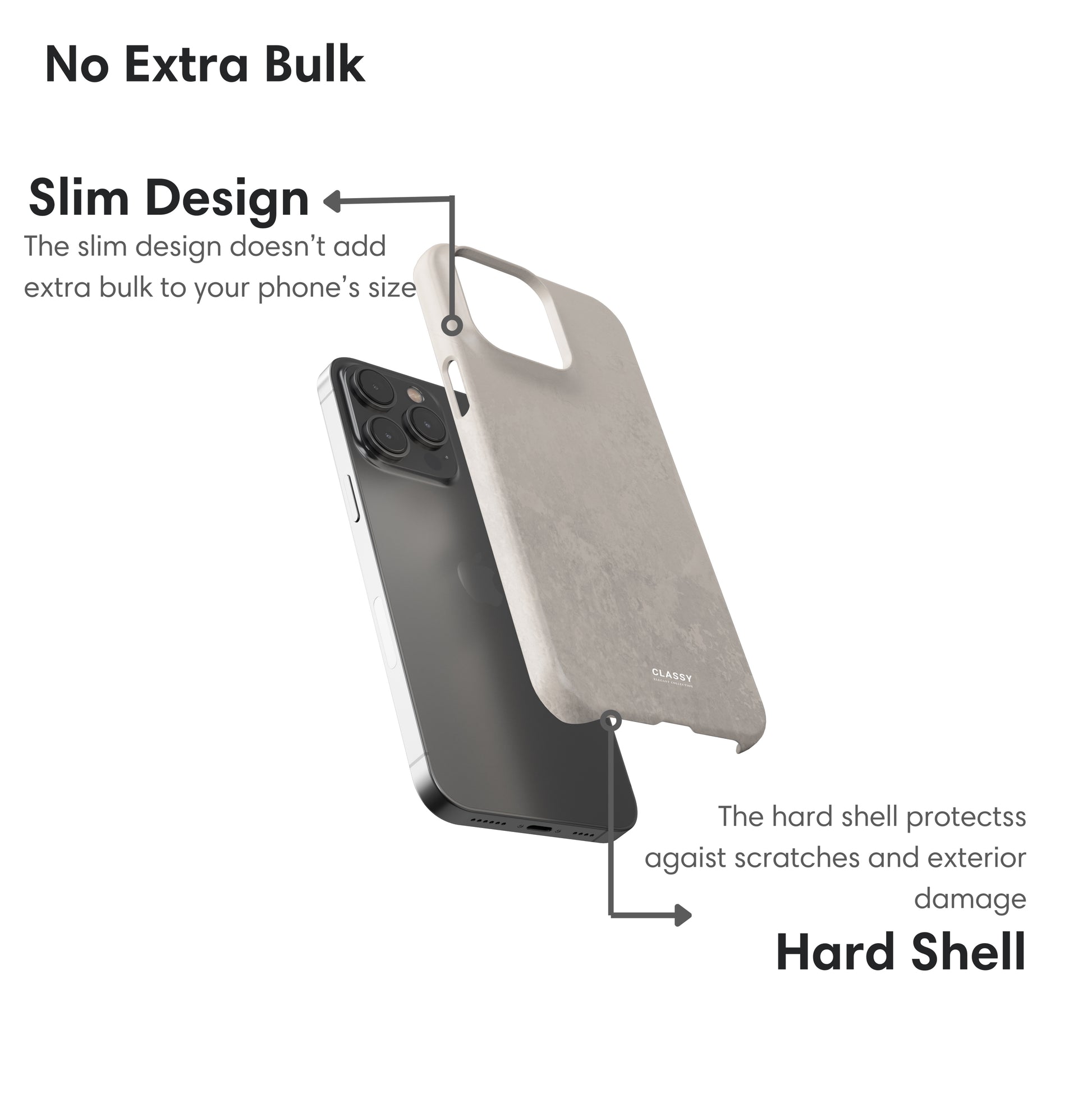 Light Beige Snap Case layers