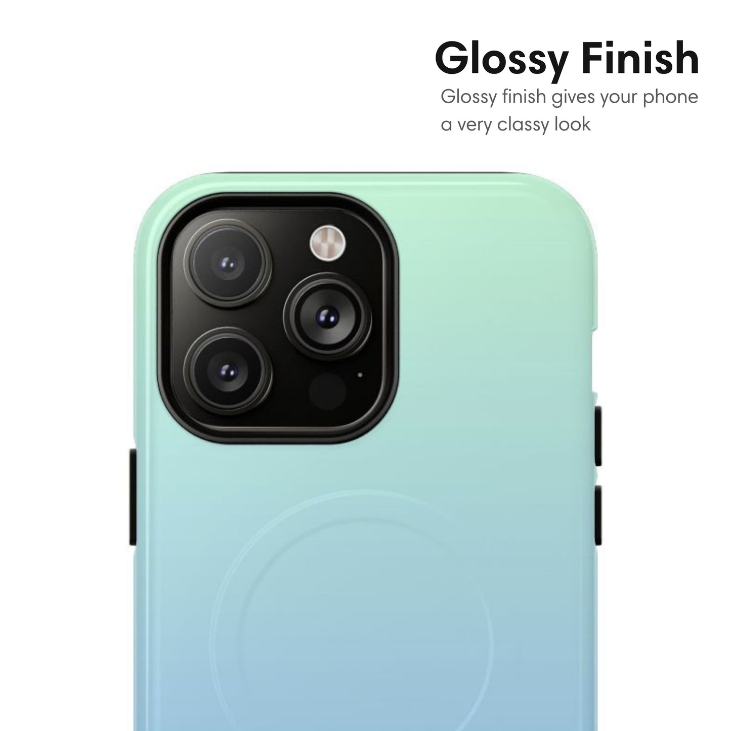 Light Blue Ombre MagSafe Tough Case glossy