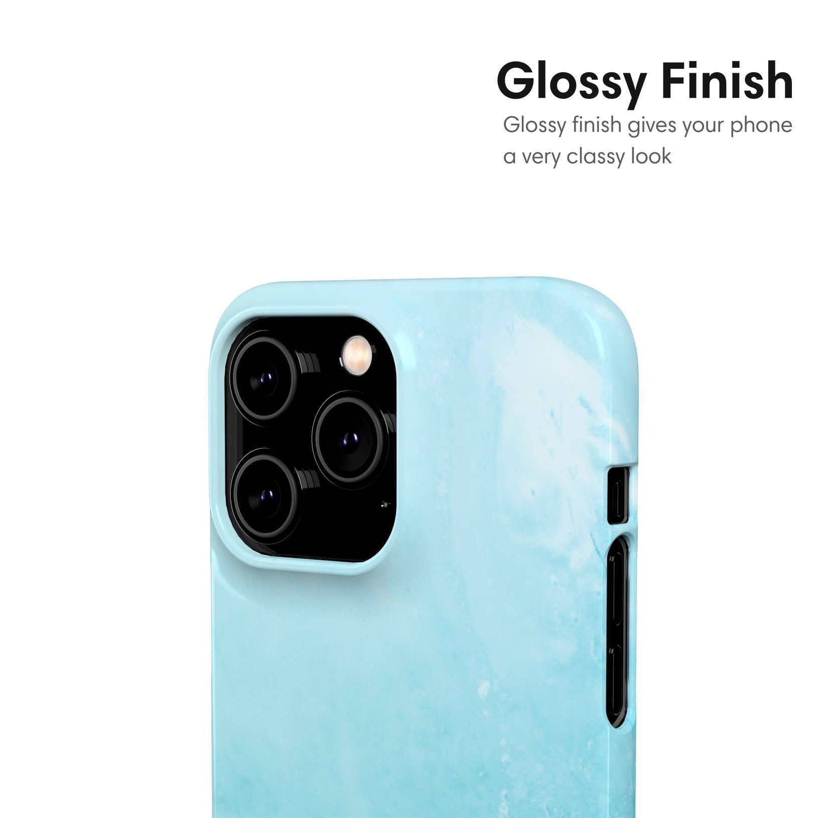 Light Blue Ombre Snap Case glossy