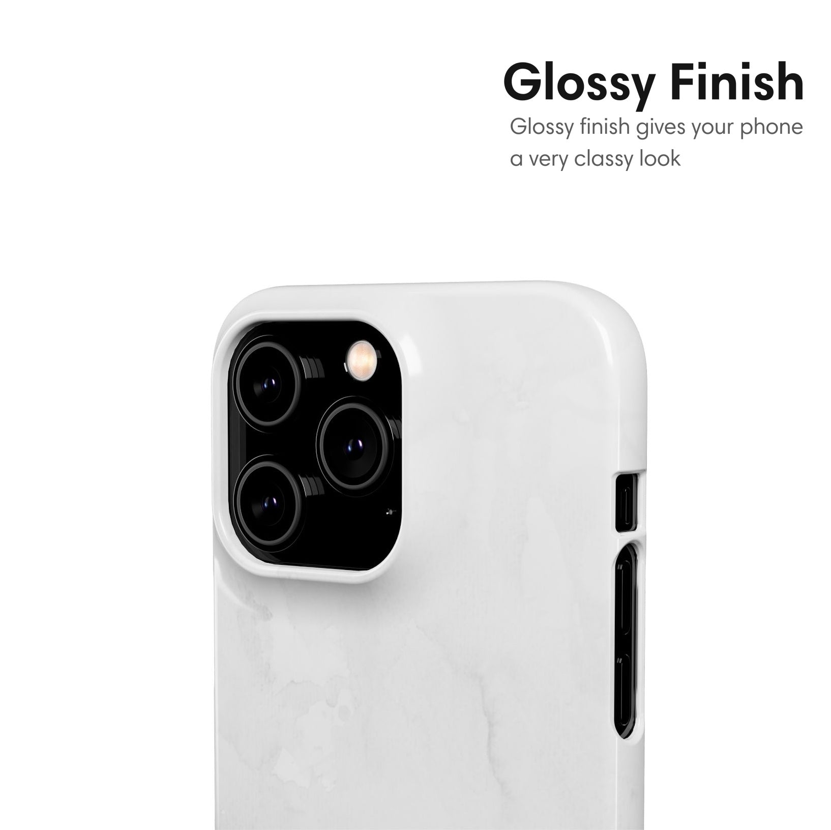 Light Gray Elegant Snap Case glossy
