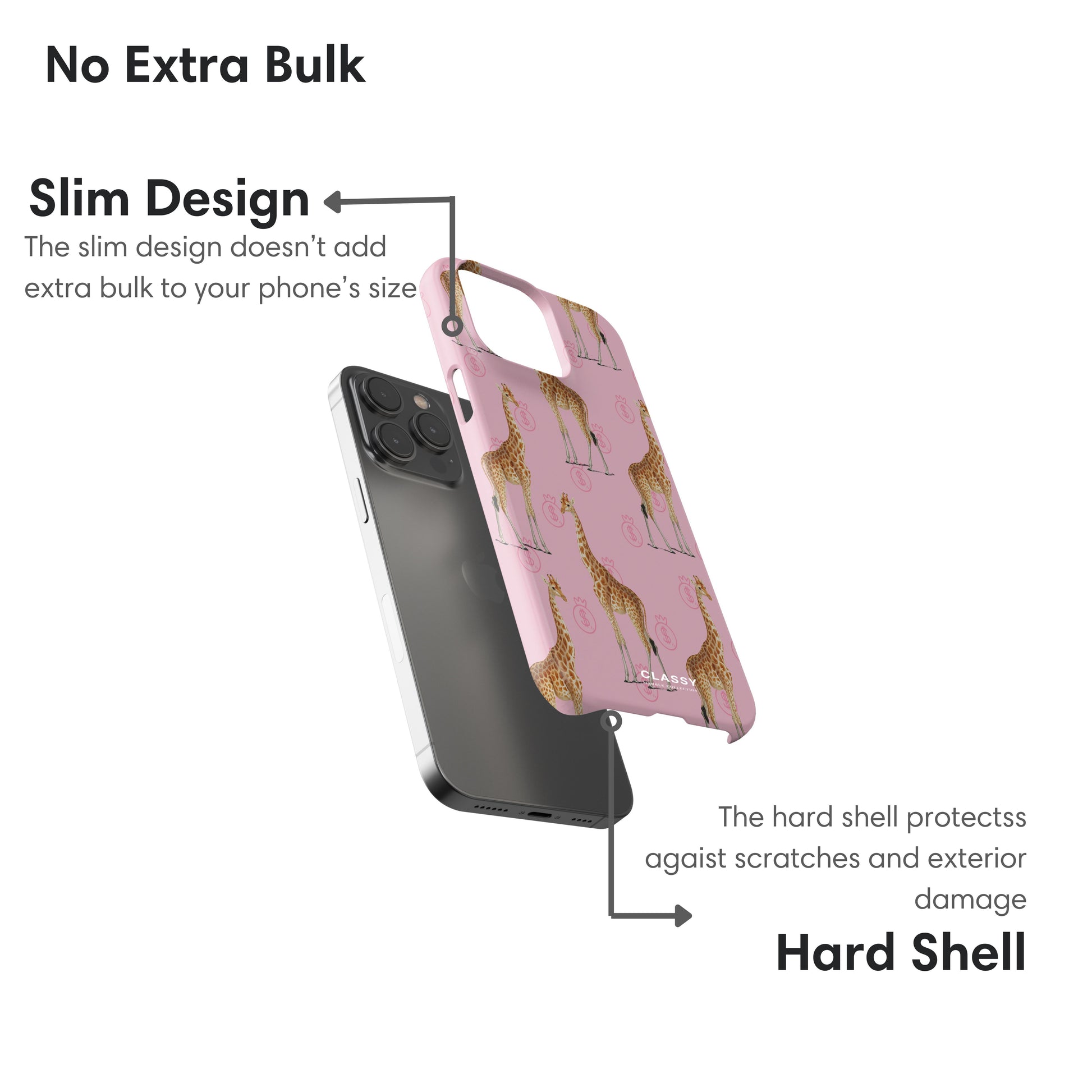 Little Giraffe Pink Snap Case layers