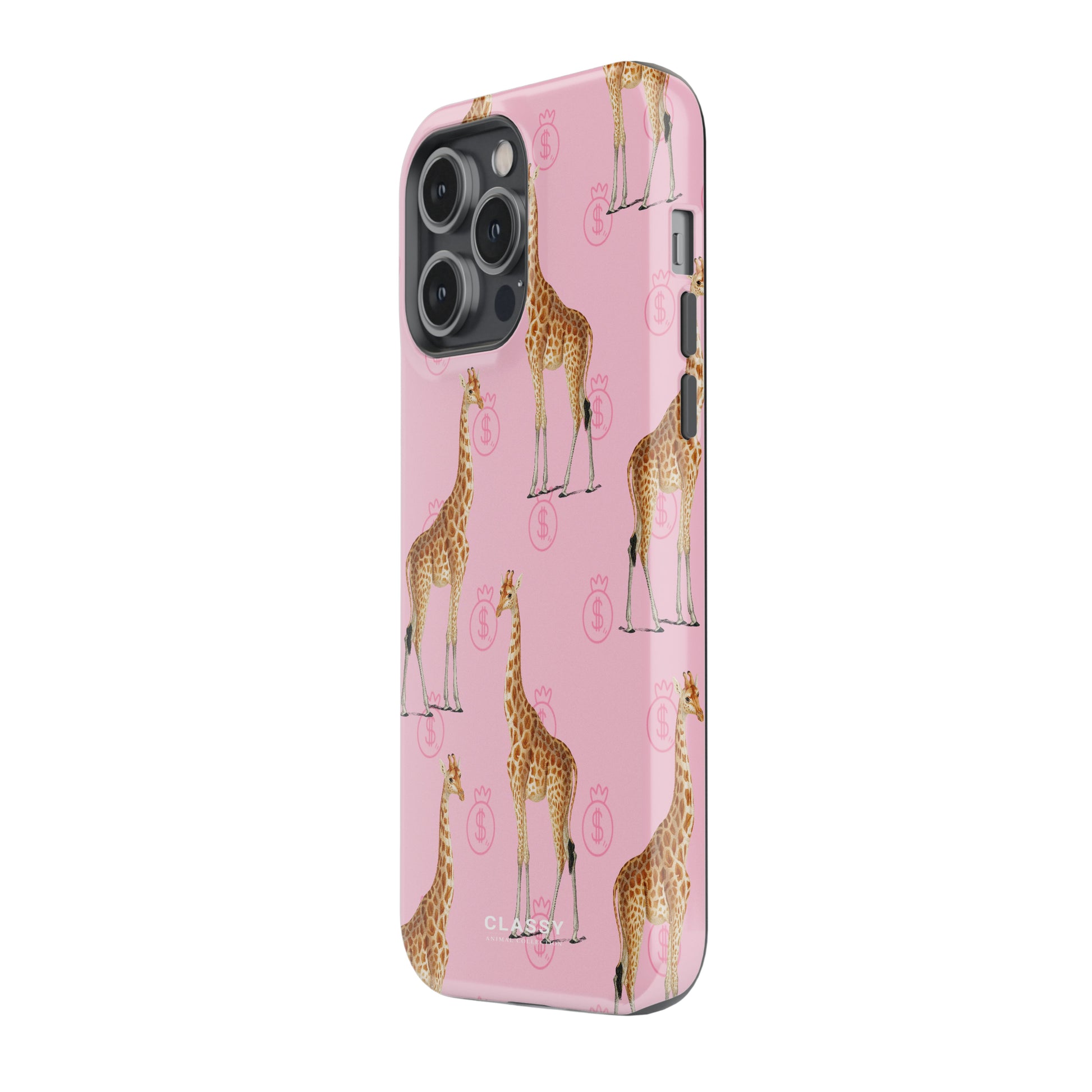 Little Giraffes Pink Tough Case side