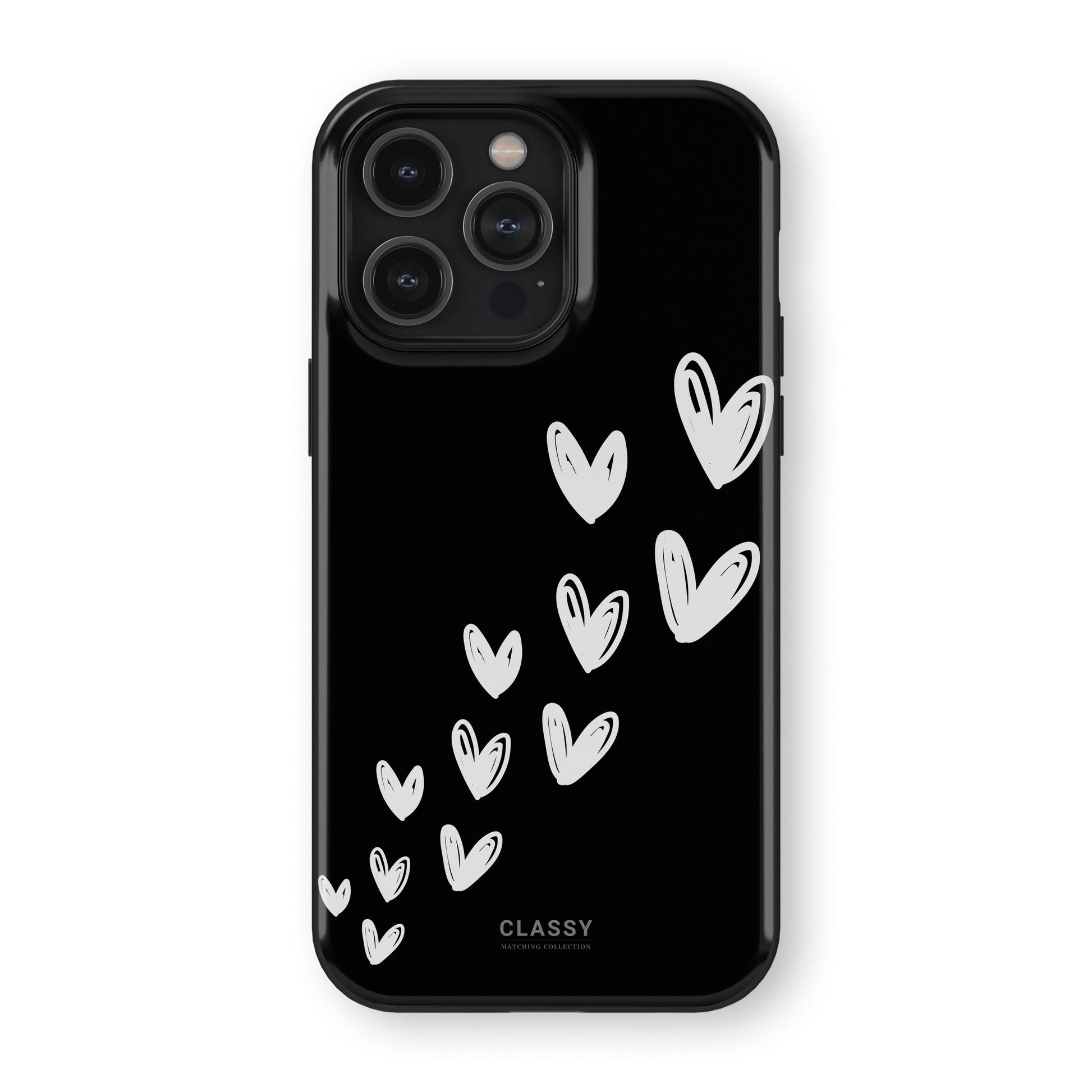 Little Hearts Couple Tough Case - Black front