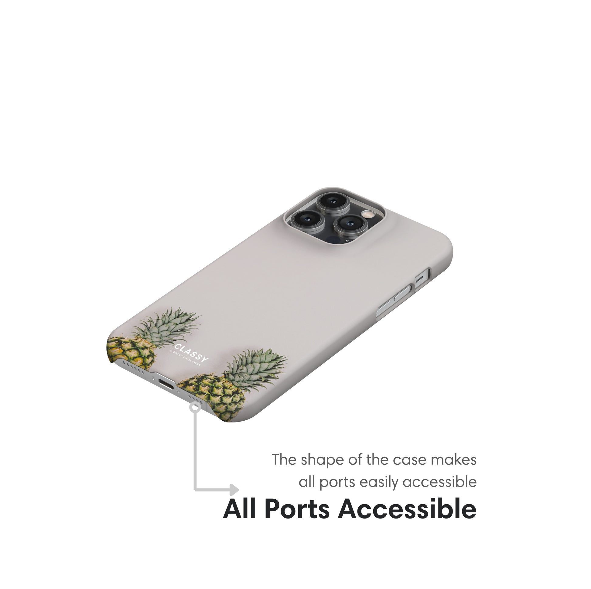 Little Pineapples Elegant Snap Case ports