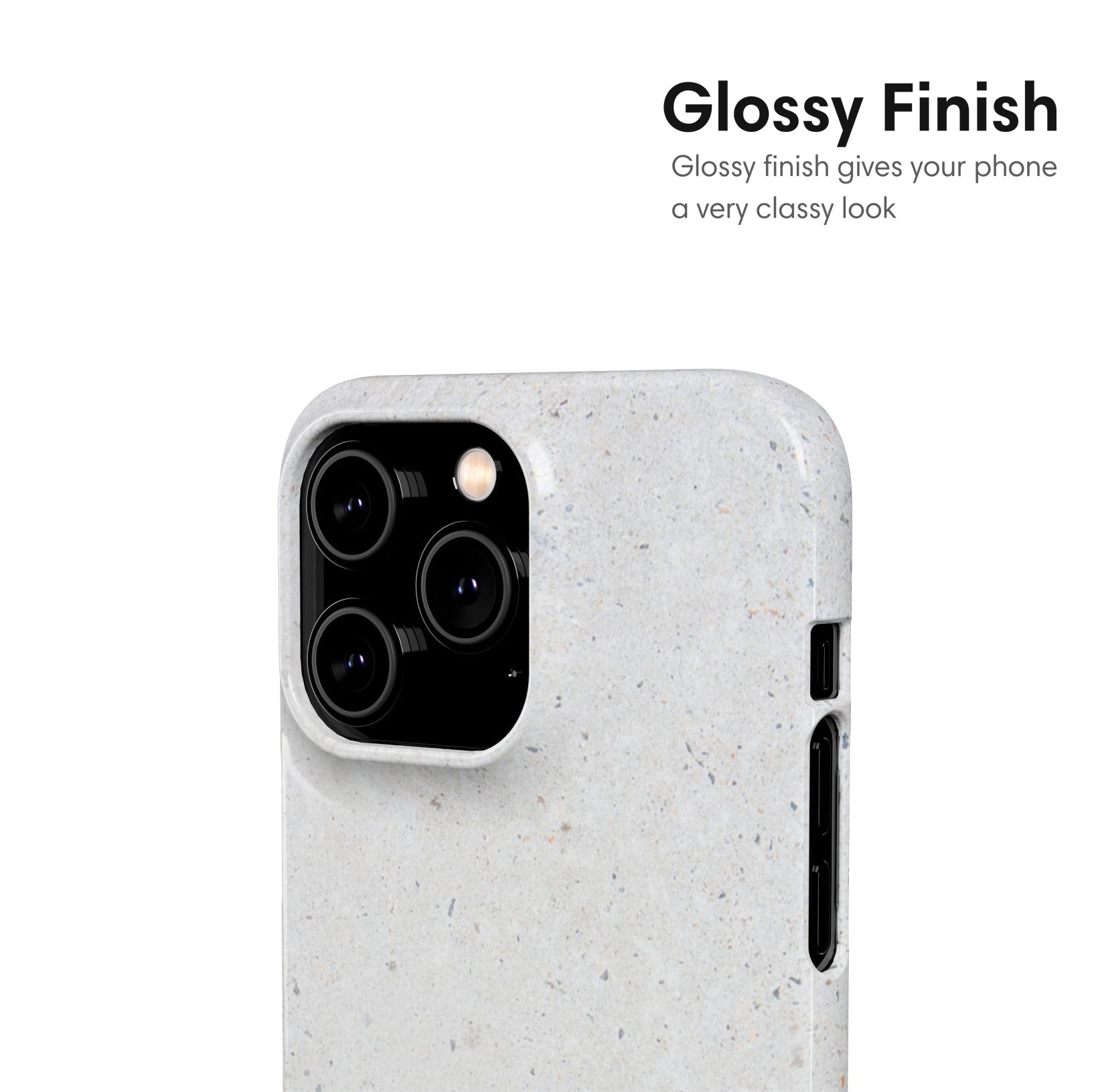 Minimalistic Gray Snap Case glossy