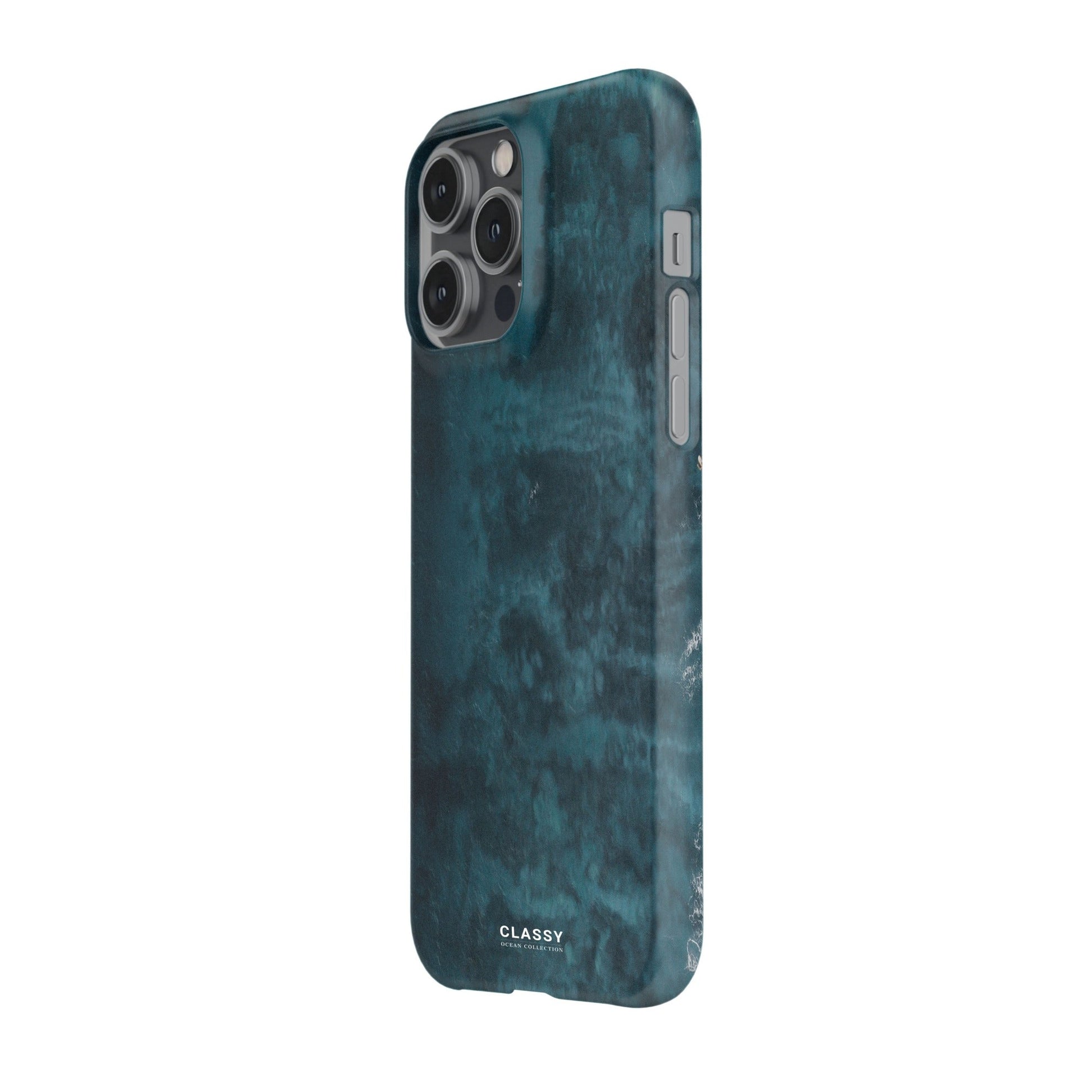 Navy Ocean Snap Case side