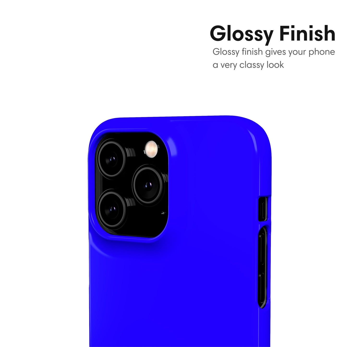 Neon Navy Blue Snap Case glossy