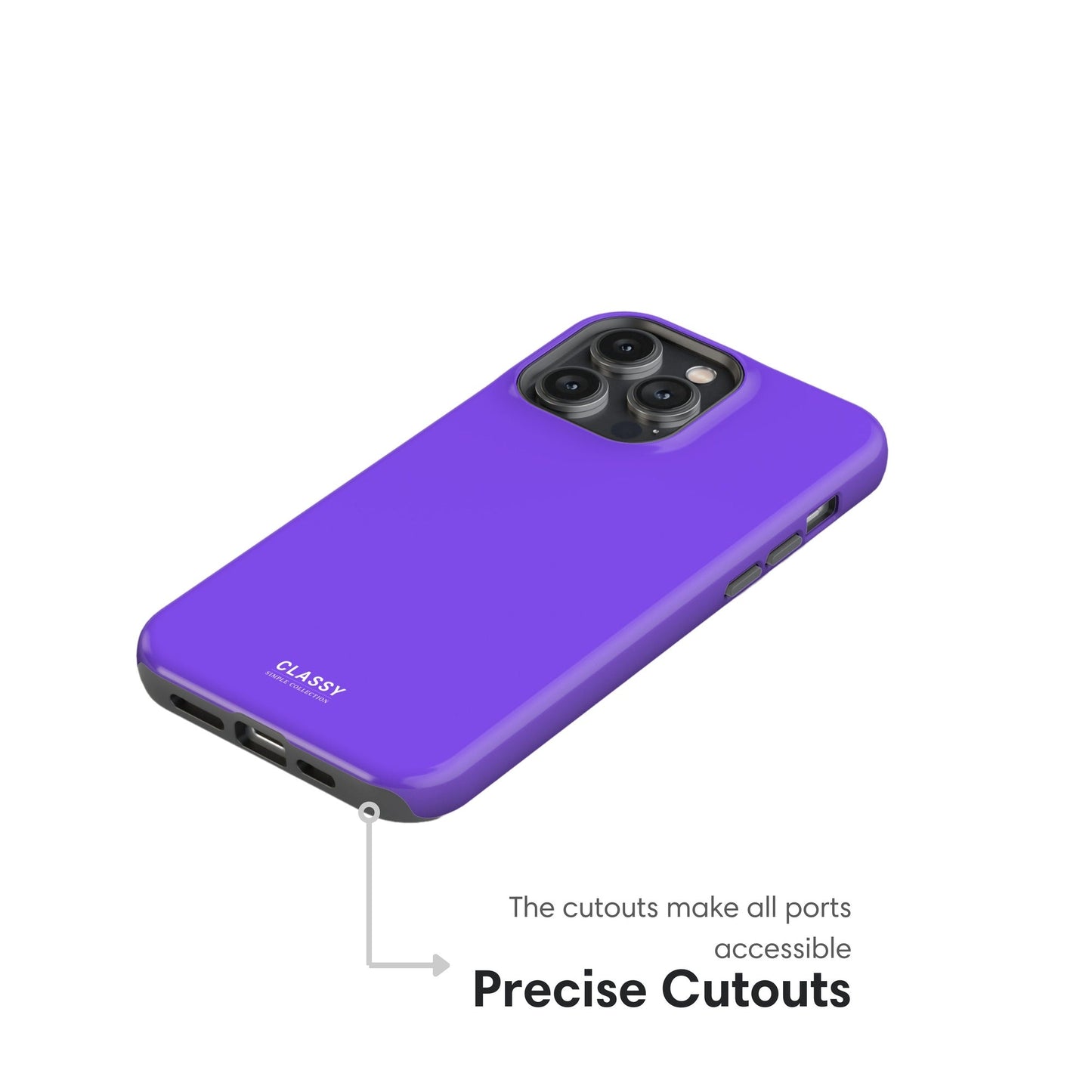 Neon Purple Tough Case cutouts
