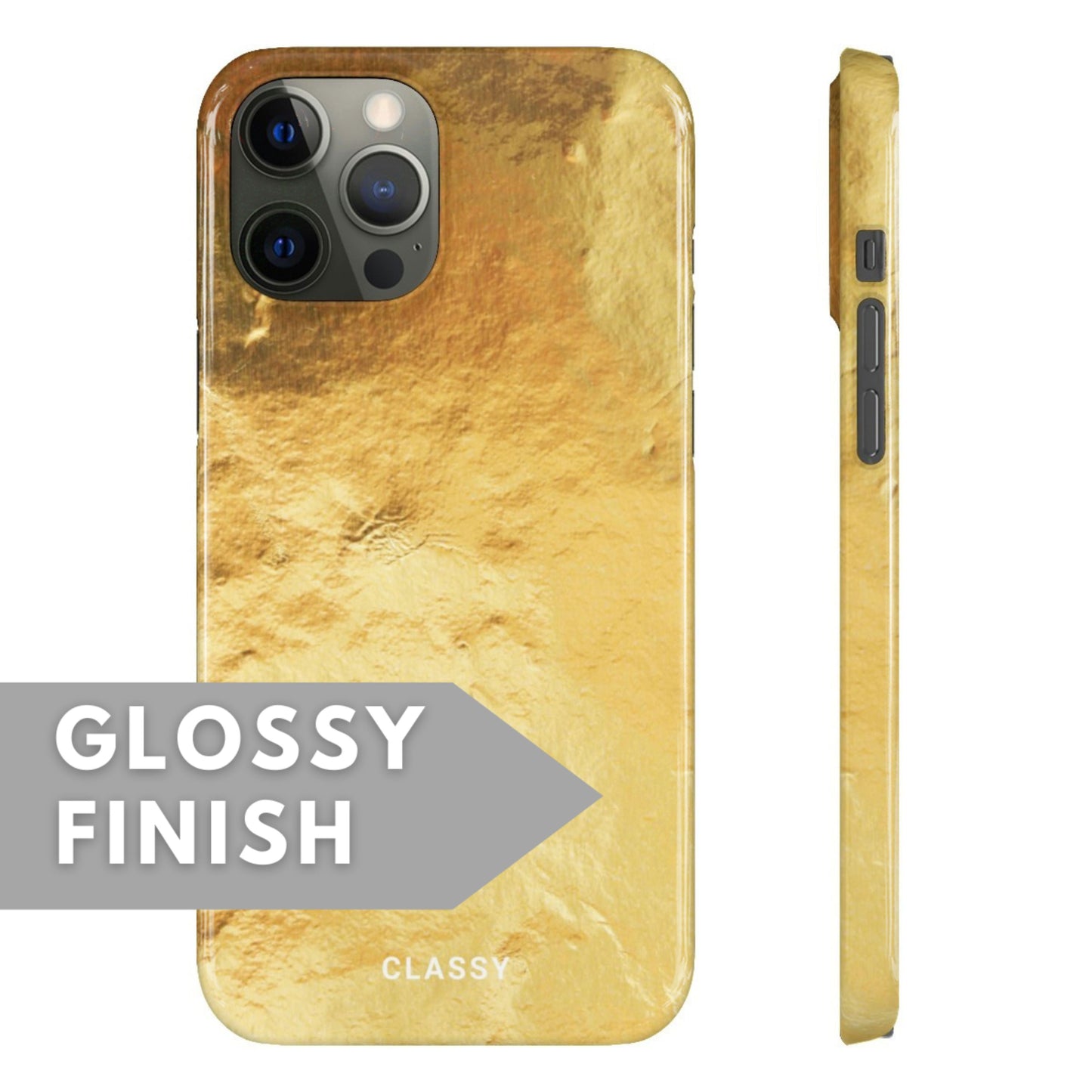 Gold Textured Pattern Snap Case - Classy Cases - Phone Case - iPhone 12 Pro Max - Matte -