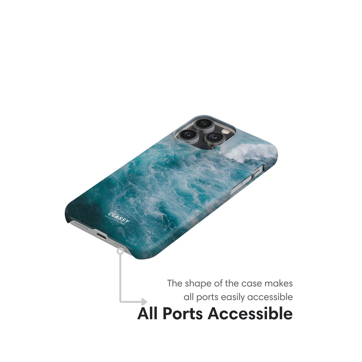Ocean Waves Snap Case ports