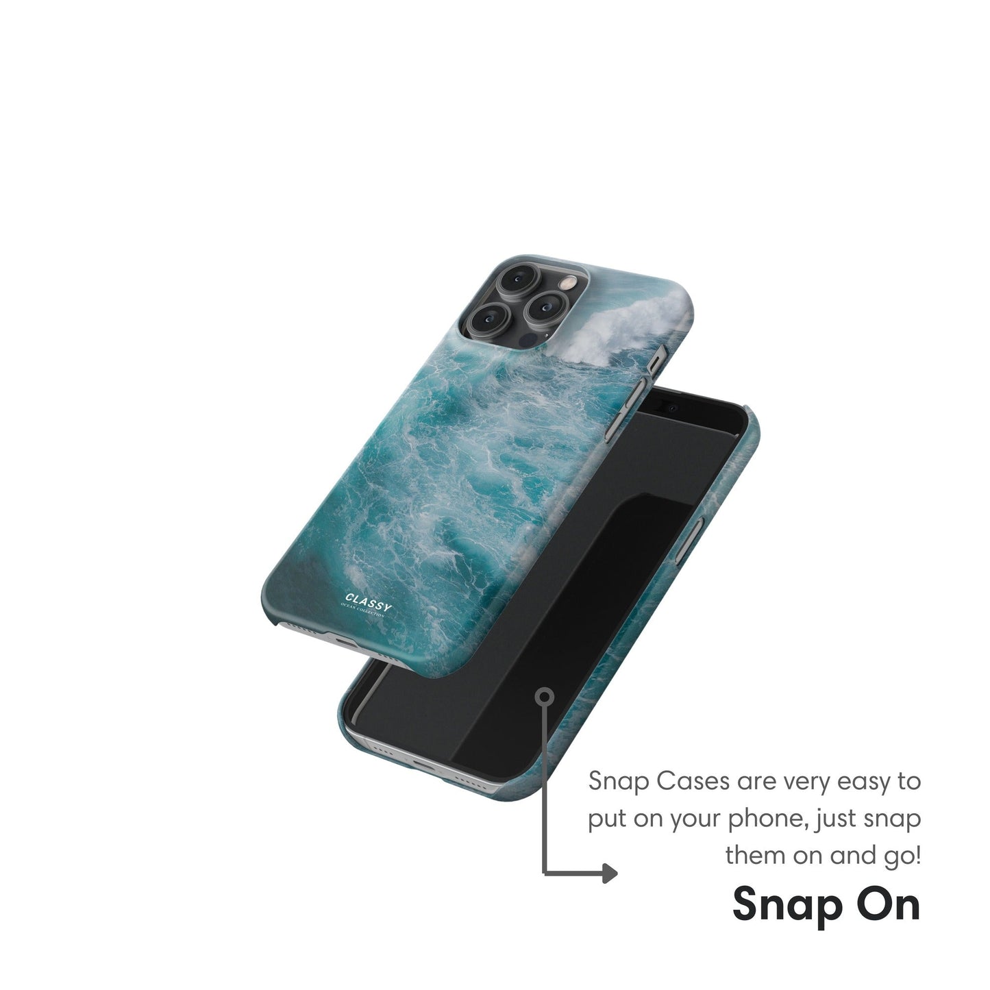 Ocean Waves Snap Case snap on