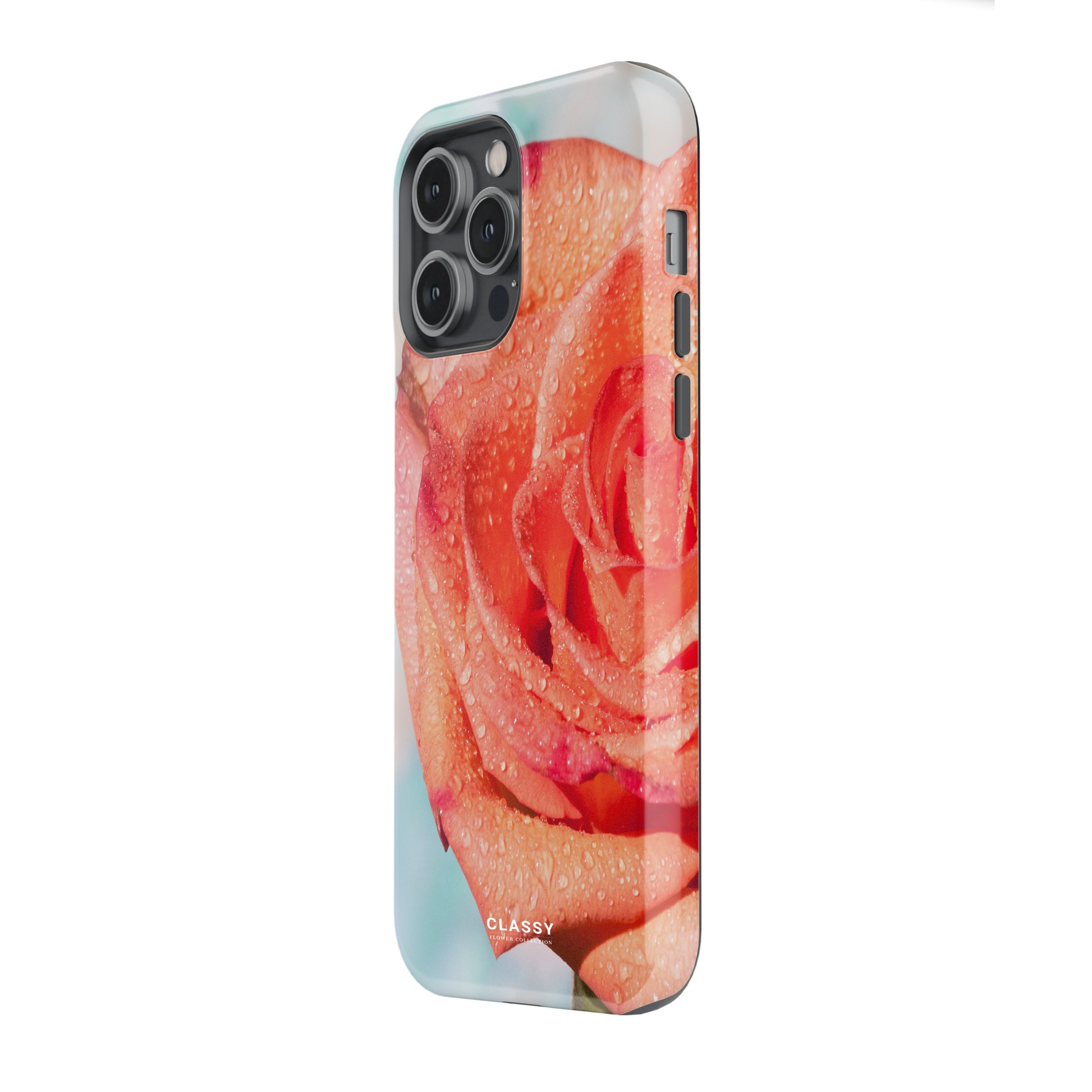 Orange and Blue Flower Tough Case side