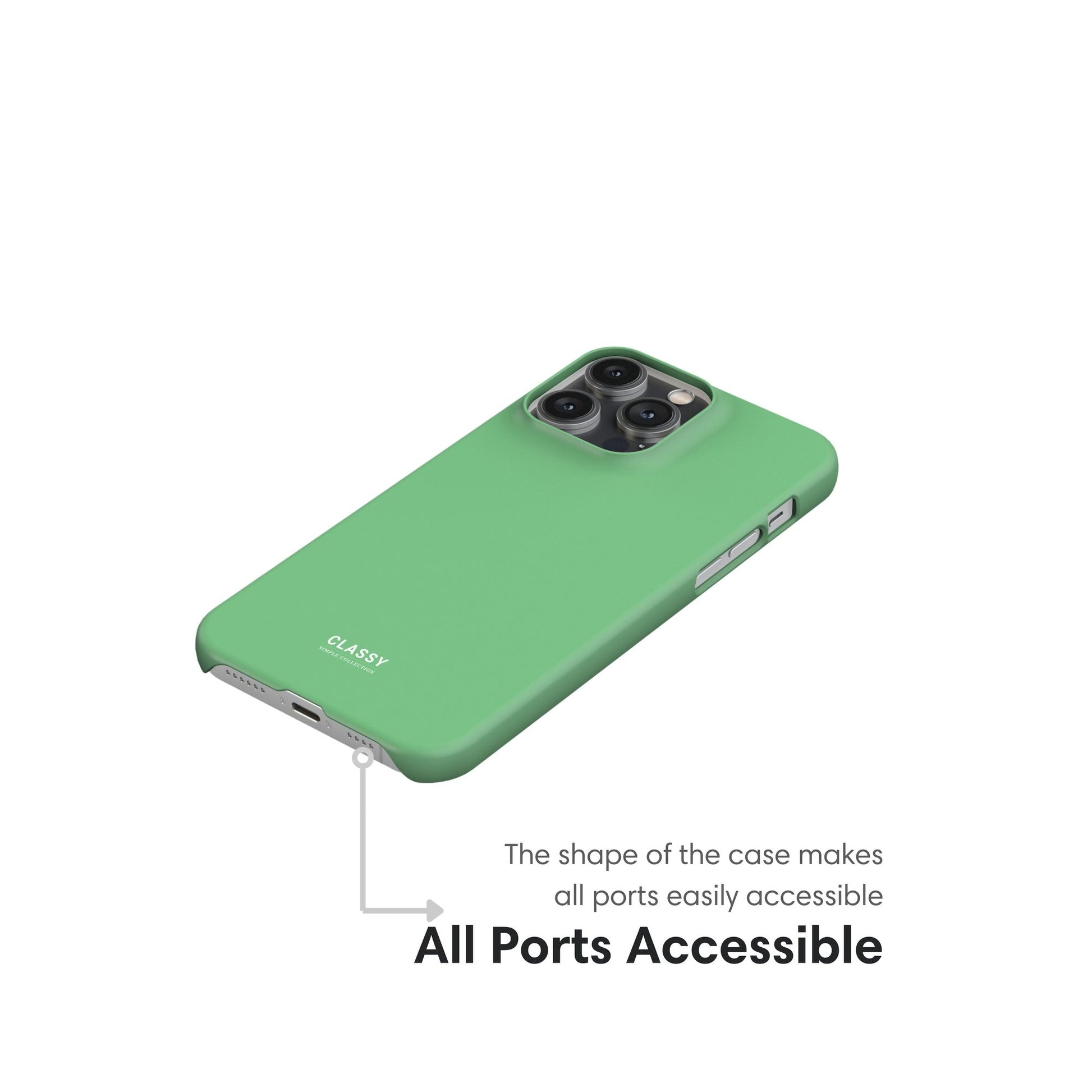 Pastel Green Snap Case ports
