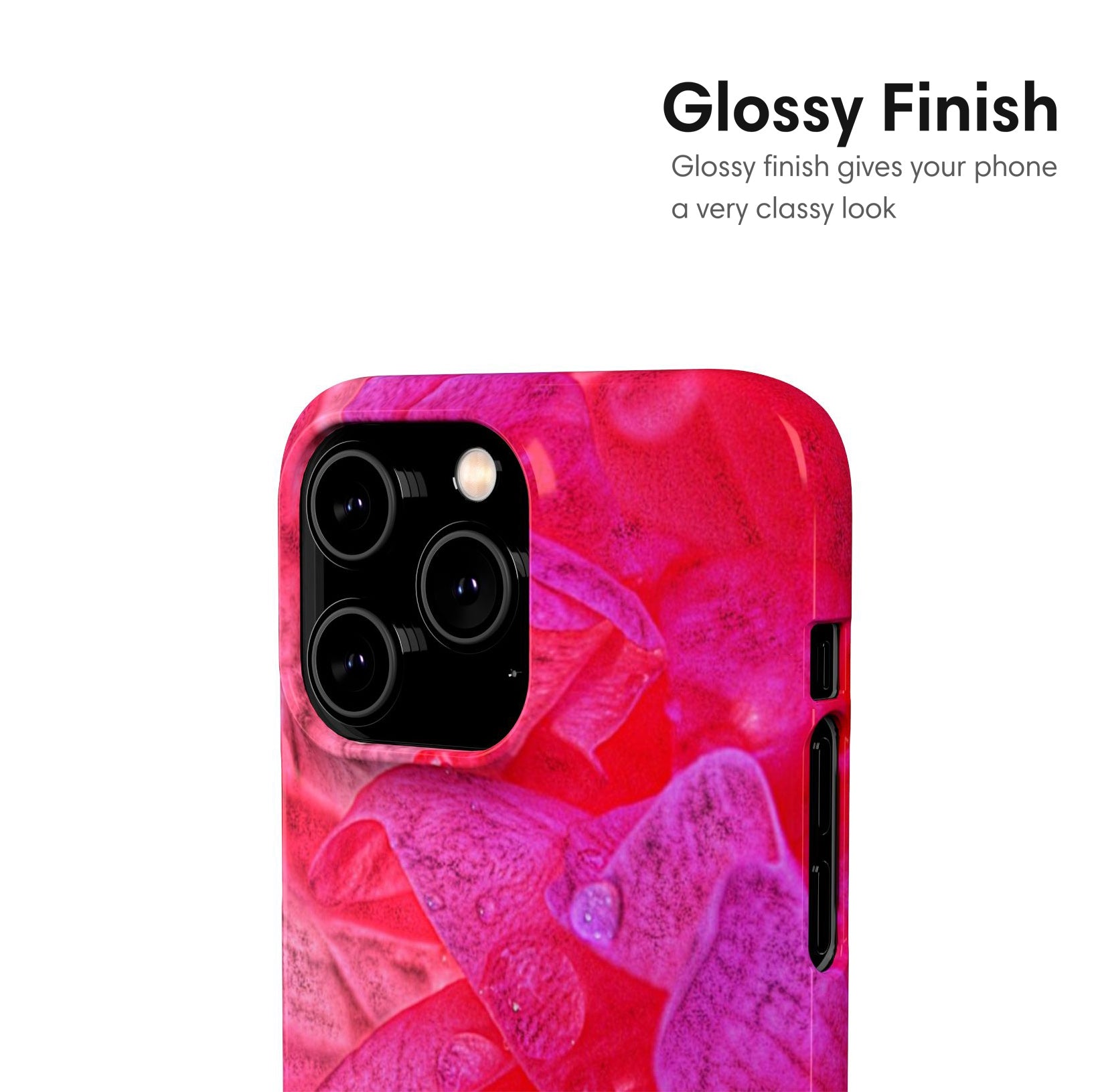 Pink Art Flower Snap Case glossy