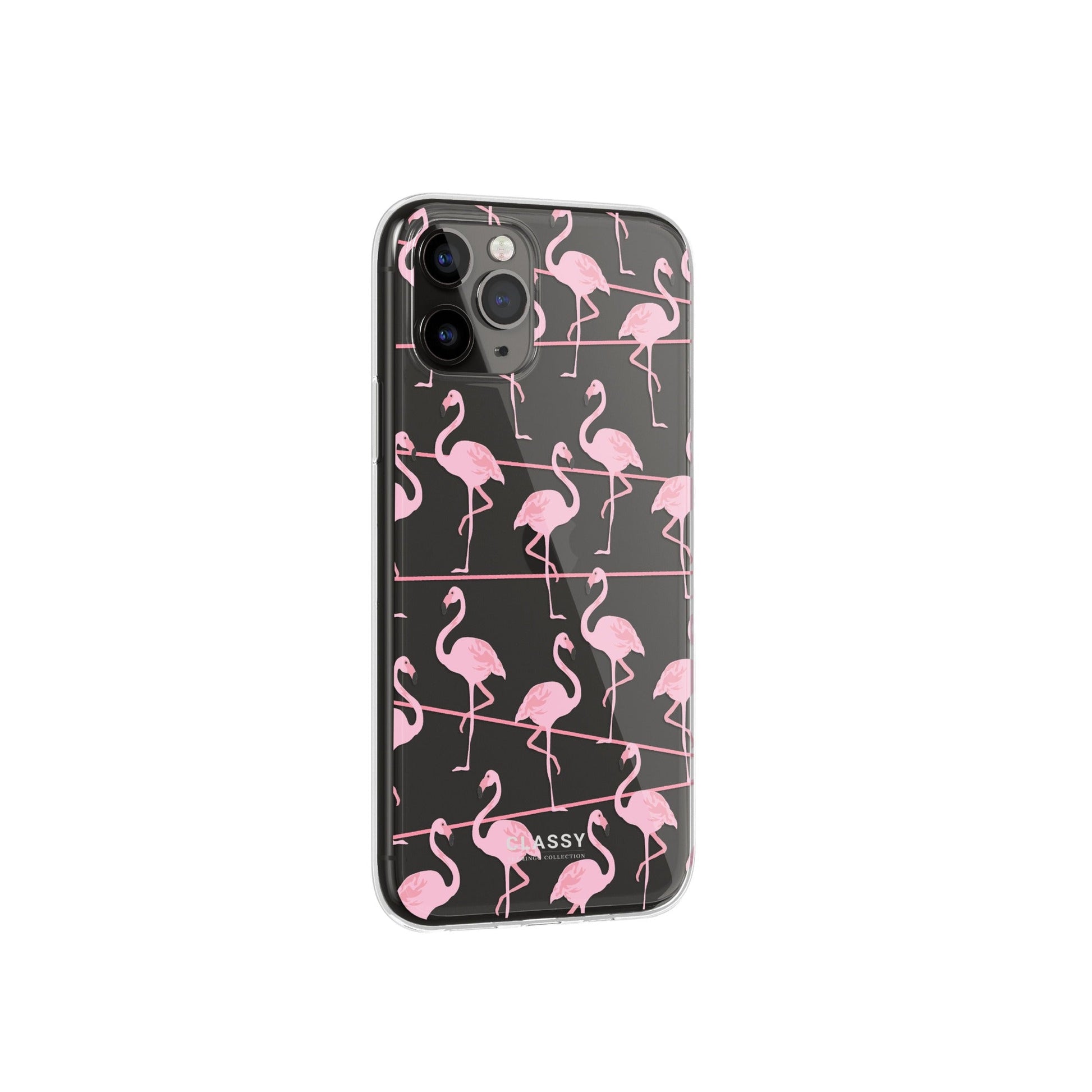 Pink Flamingo Clear Case side