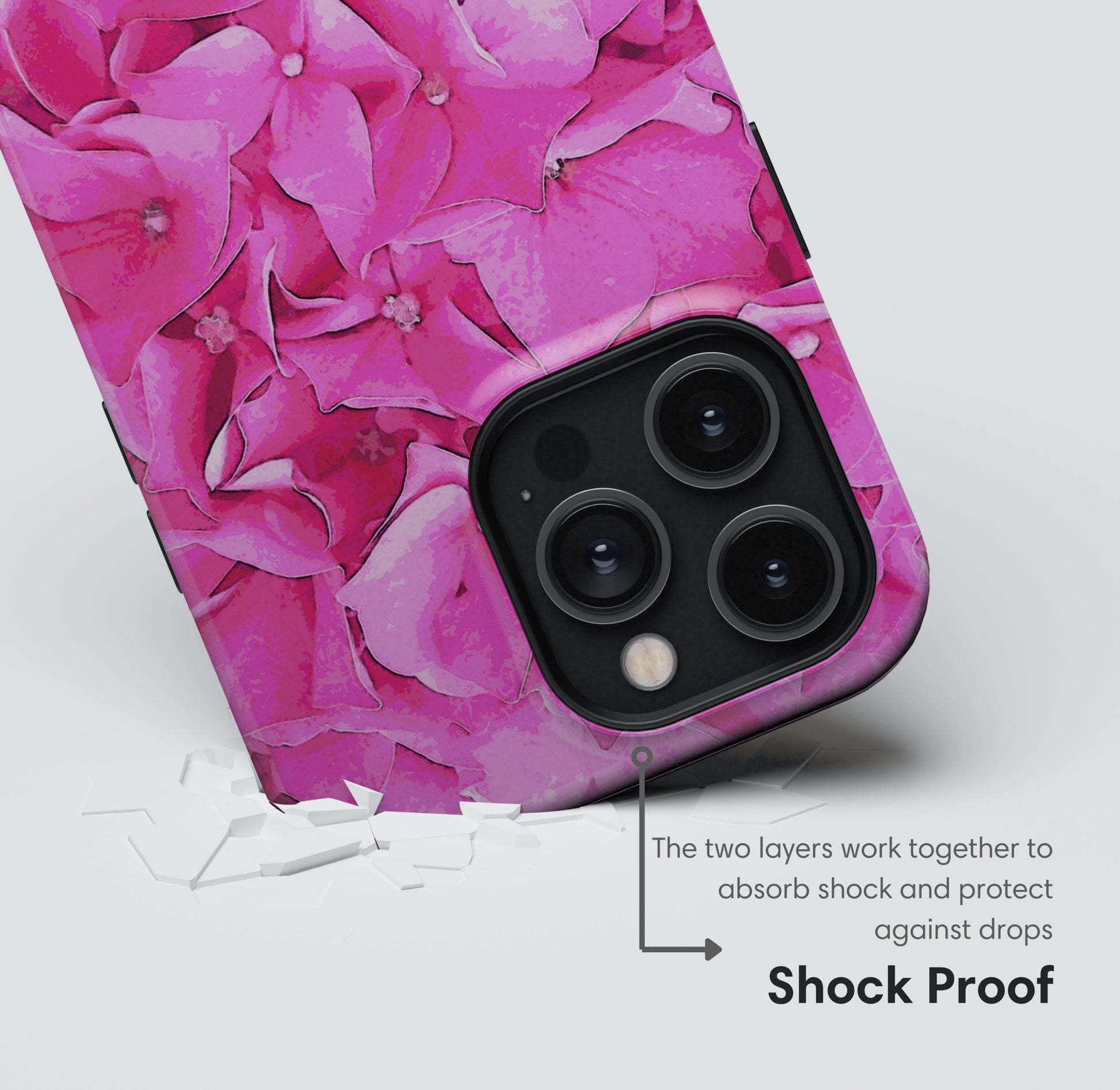 Pink Flower Art Tough Case shockproof
