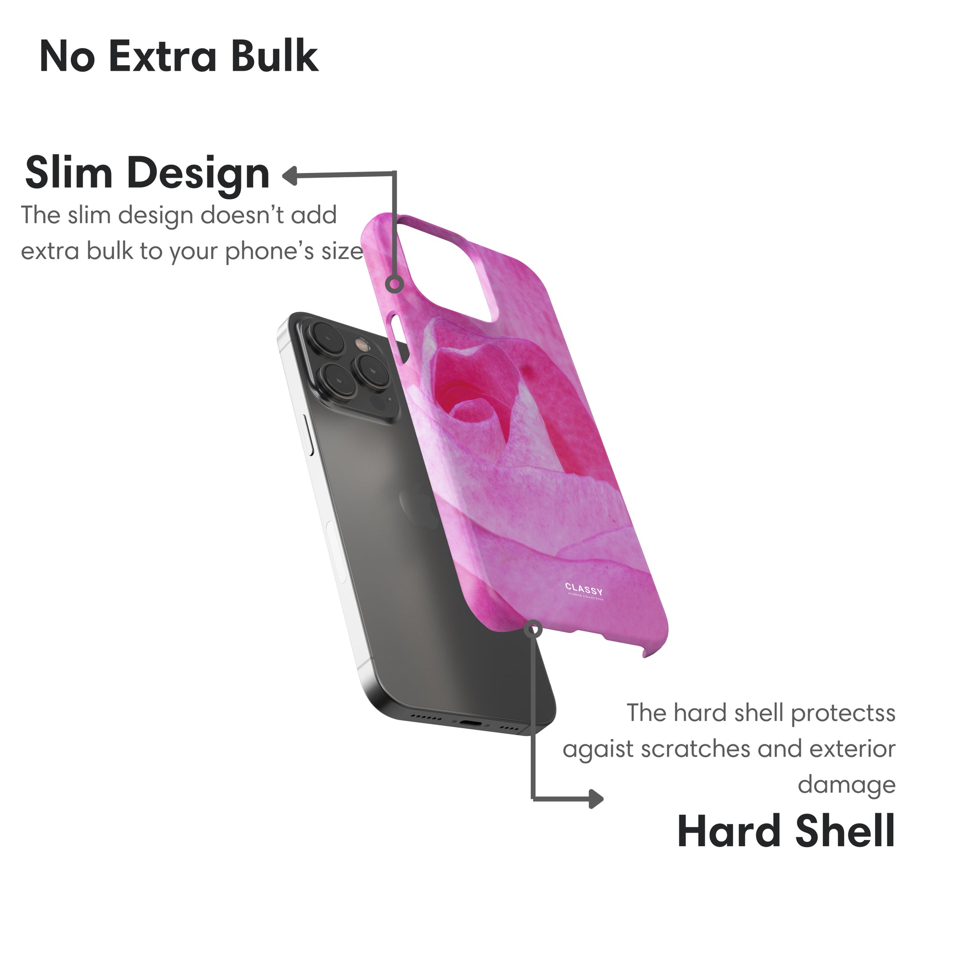 Pink Flower Snap Case layers