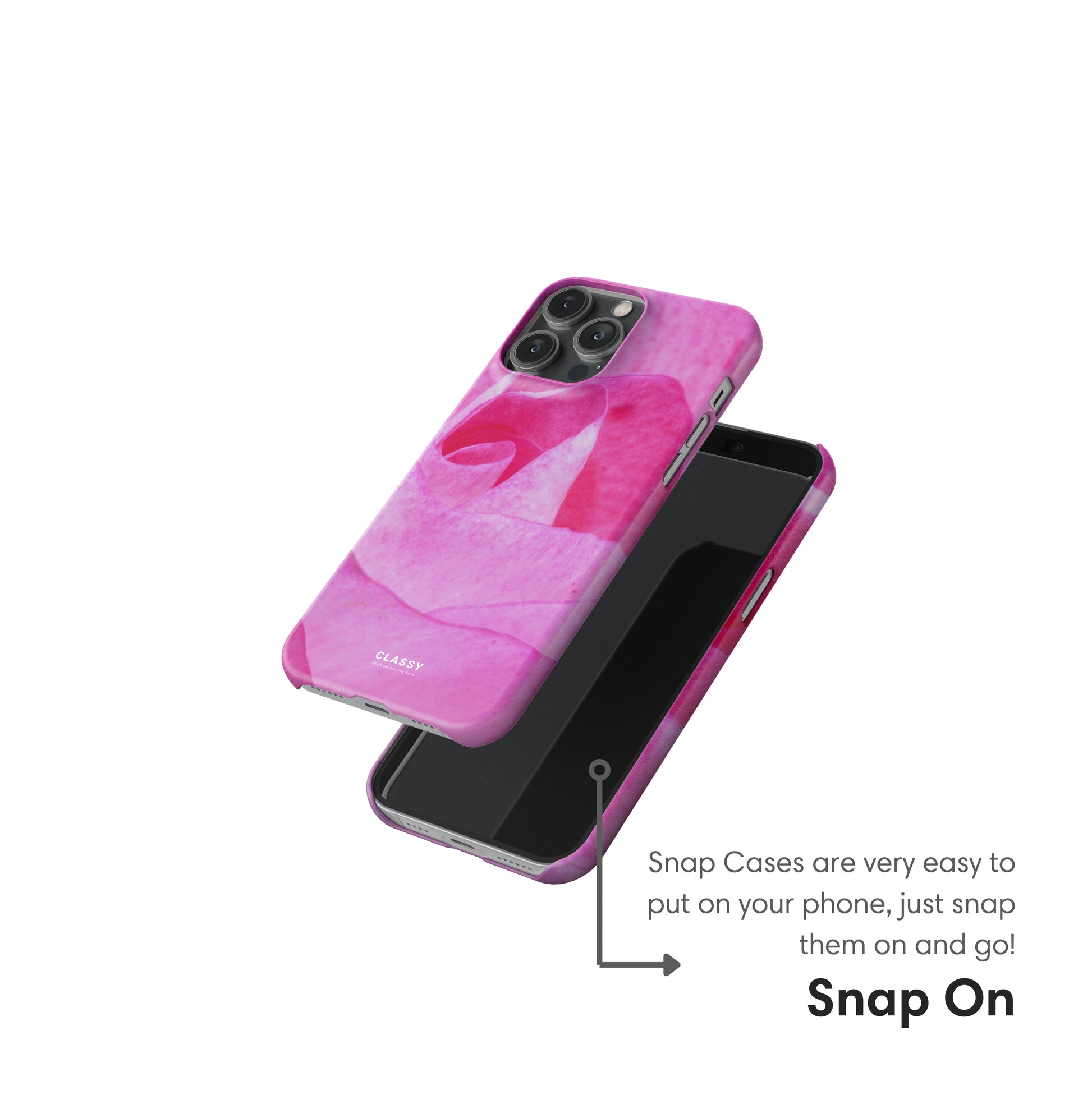 Pink Flower Snap Case snap on