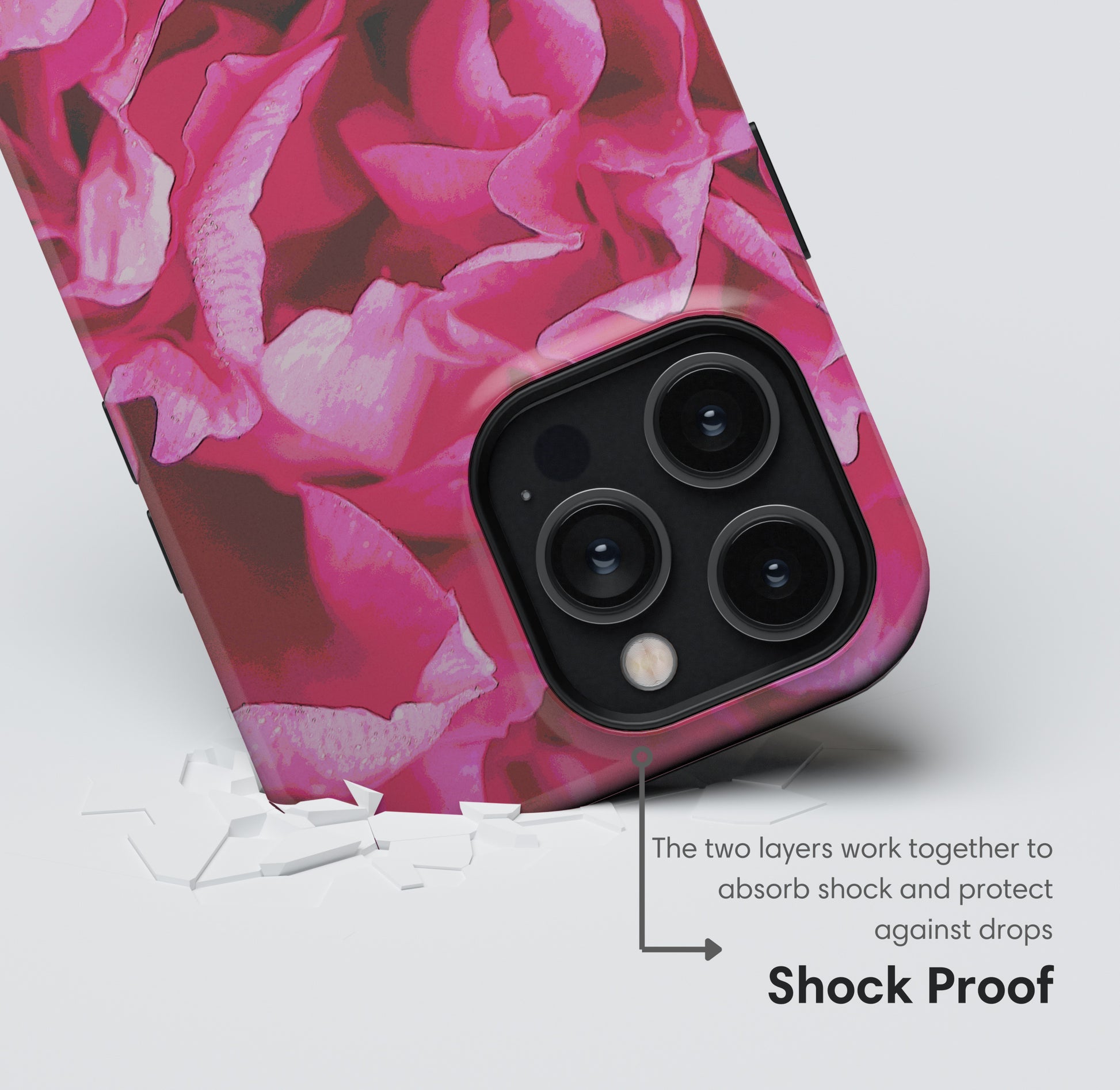 Pink Flower Tough Case shockproof