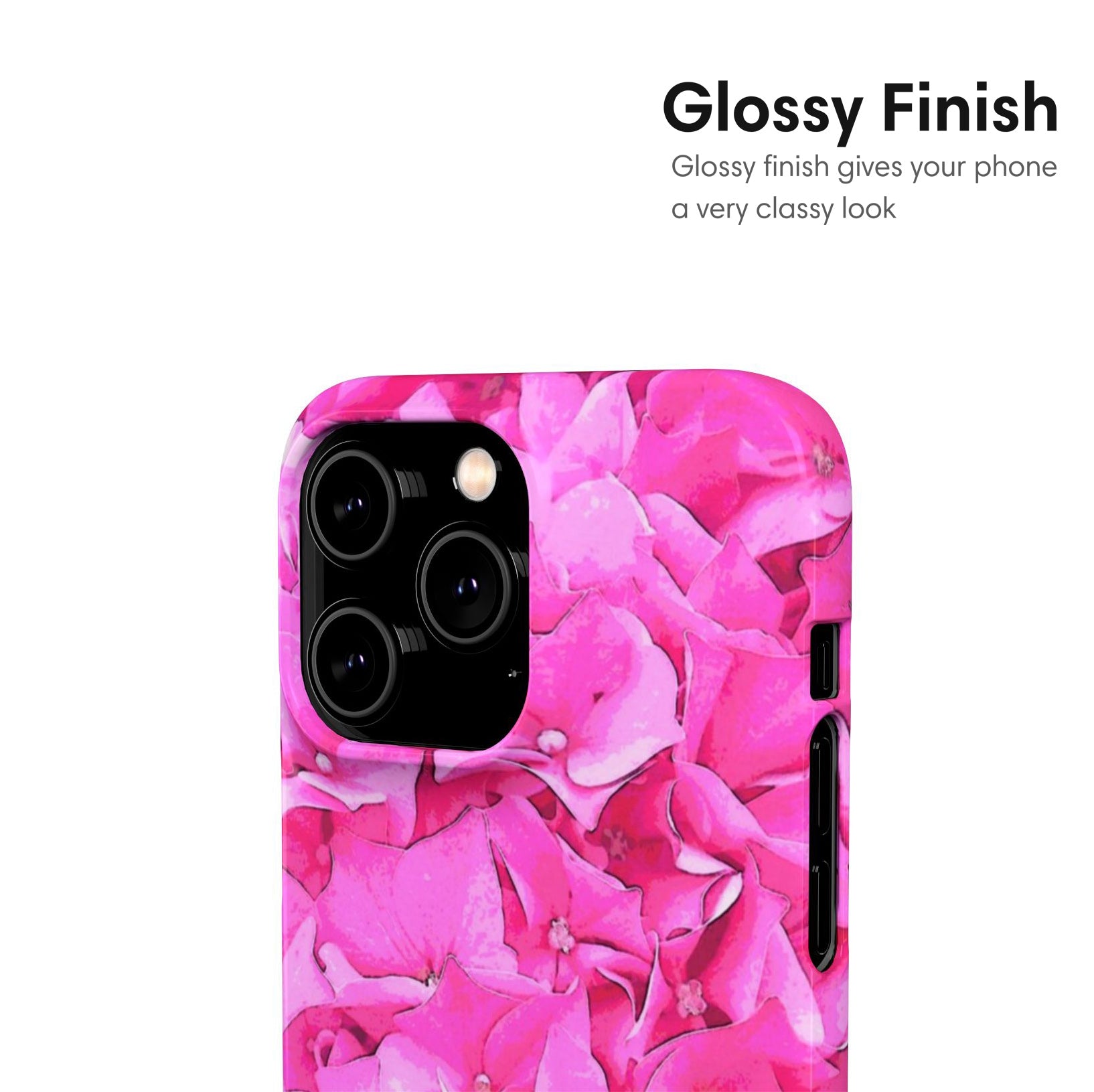 Pink Flowers Snap Case glossy