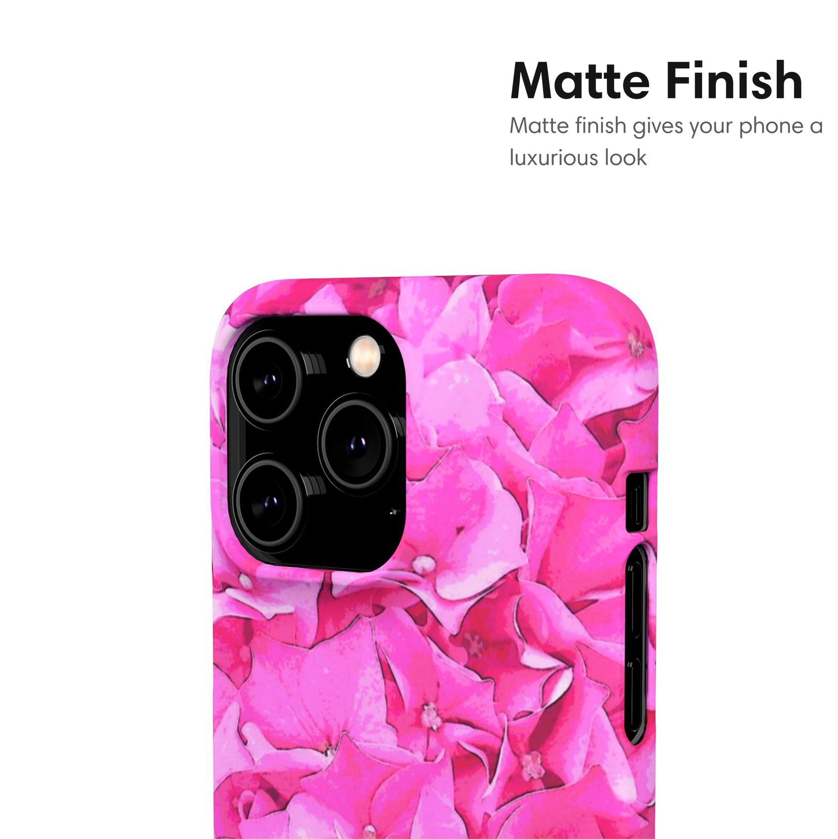 Pink Flowers Snap Case matte