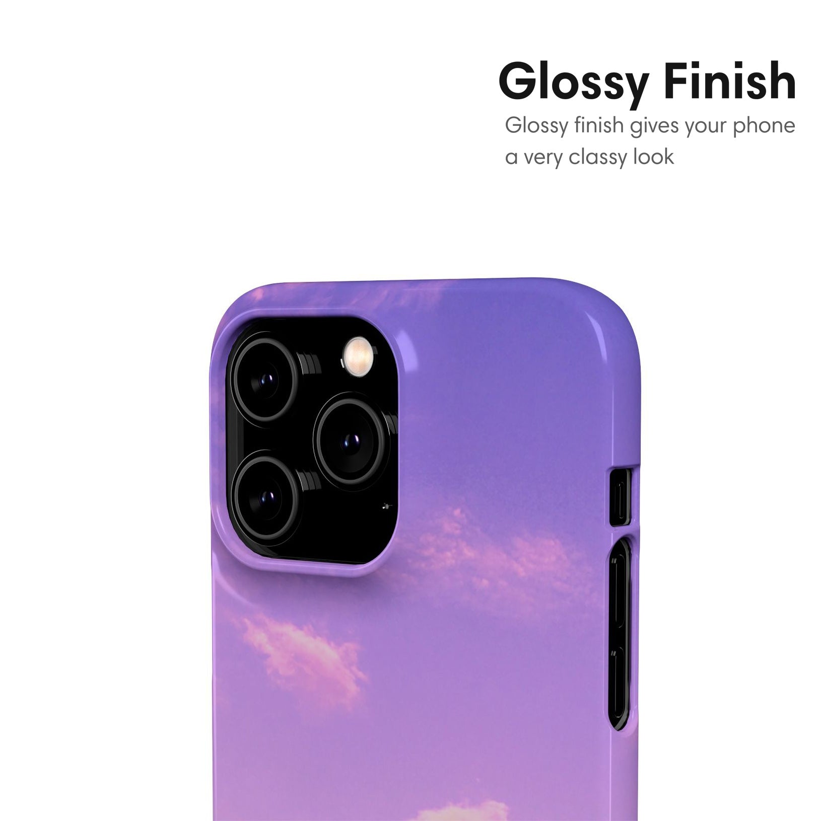 Pink Sunset Clouds Snap Case glossy