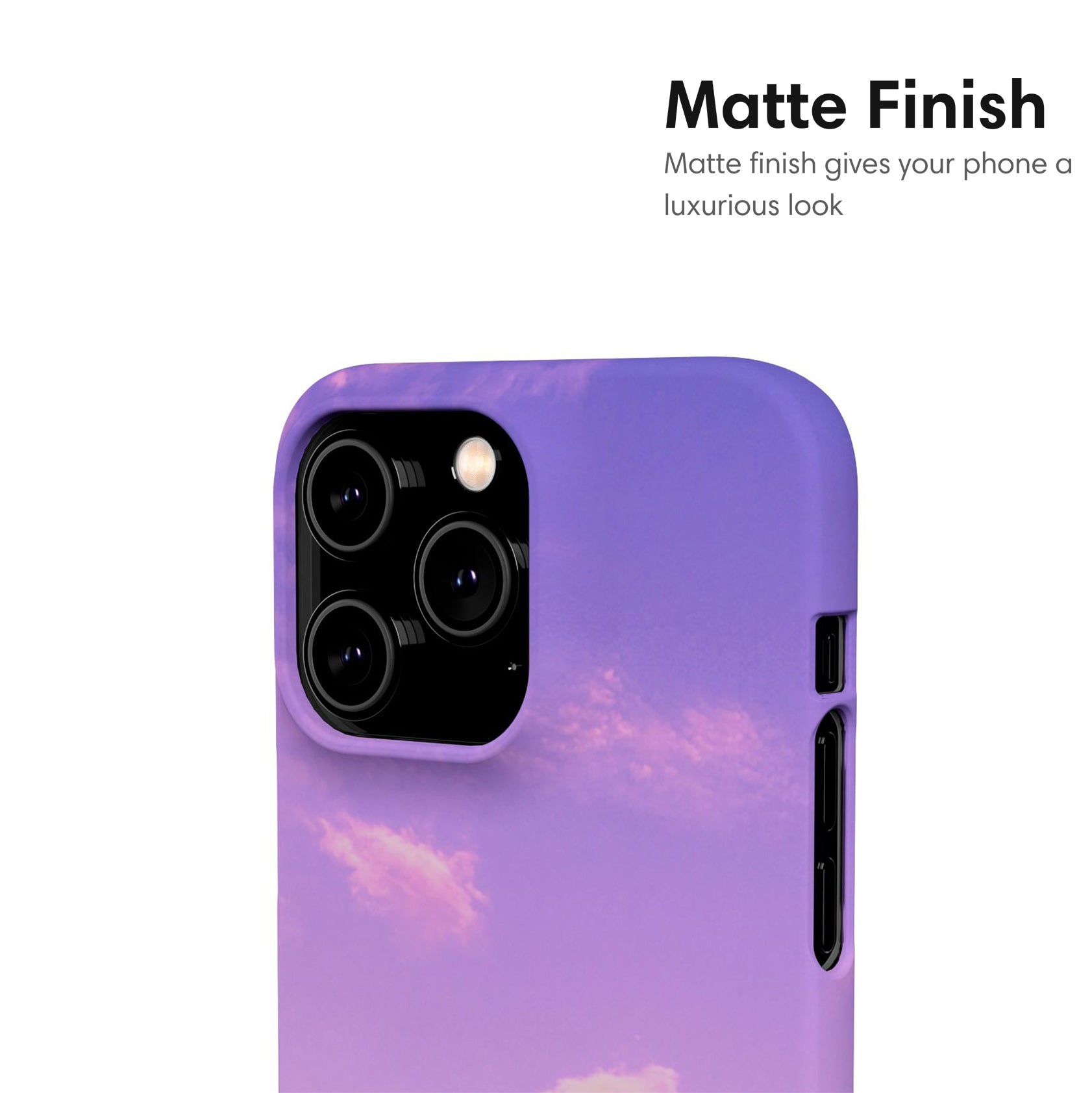 Pink Sunset Clouds Snap Case matte
