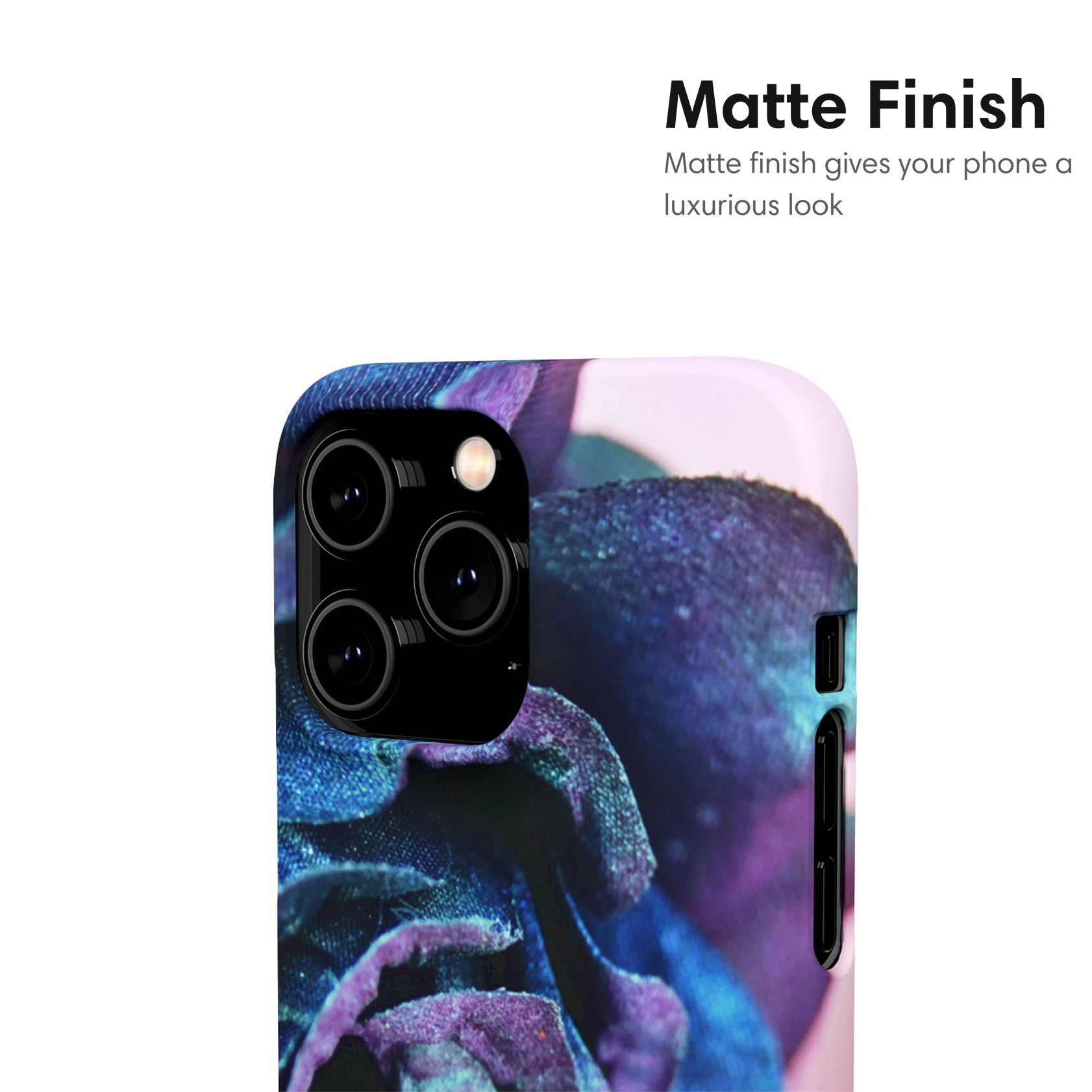 Pink and Blue Flowers Snap Case matte