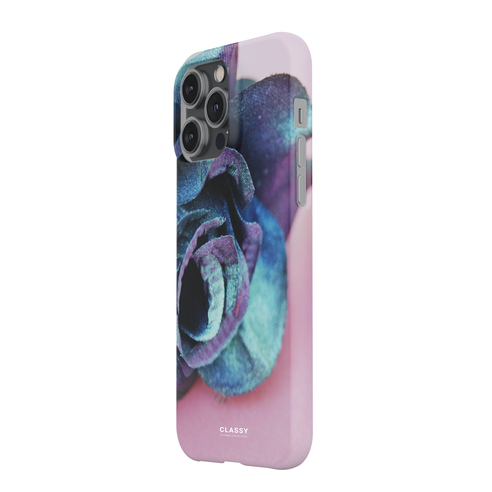 Pink and Blue Flowers Snap Case side