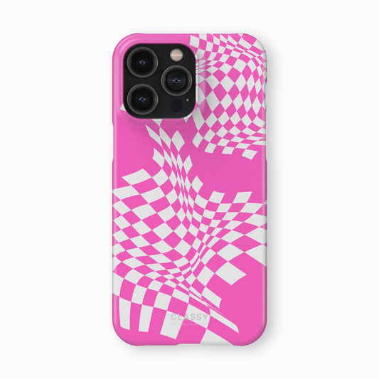Pink and White Pattern Snap Case front