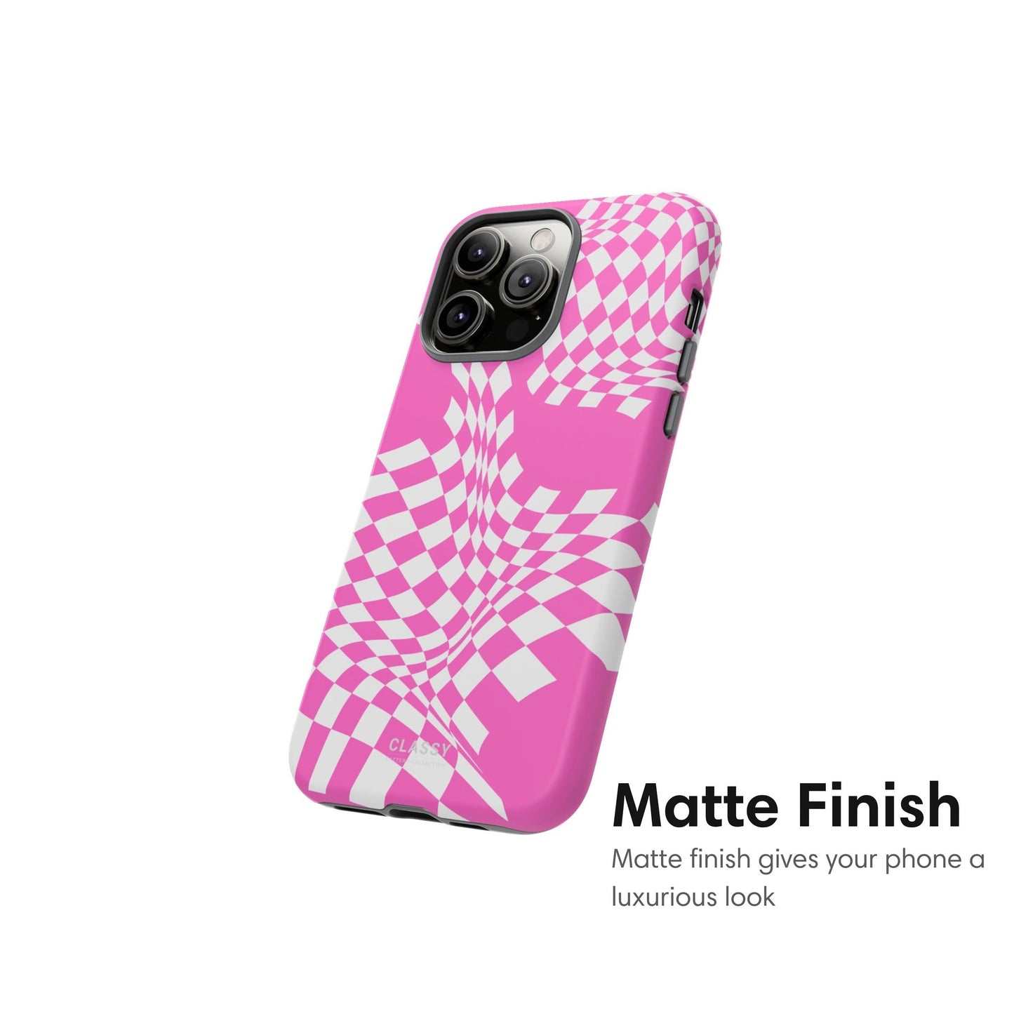 Pink and White Tough Case matte