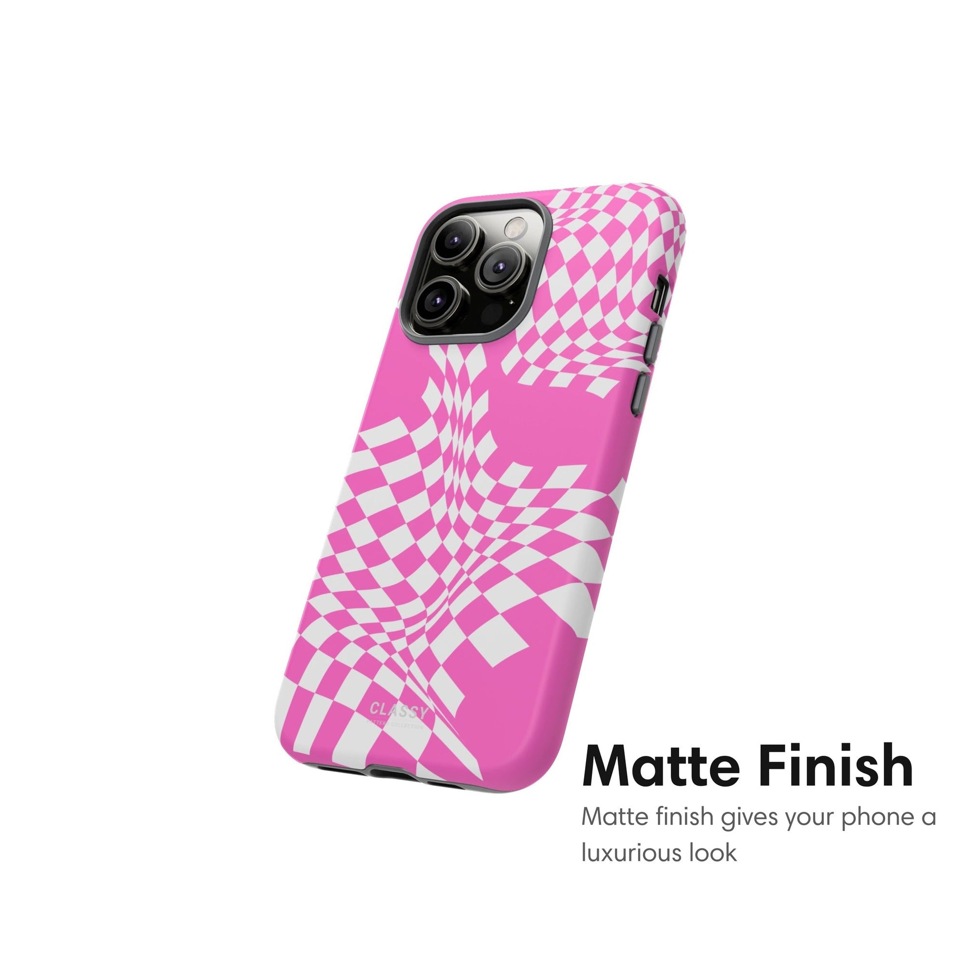 Pink and White Tough Case matte