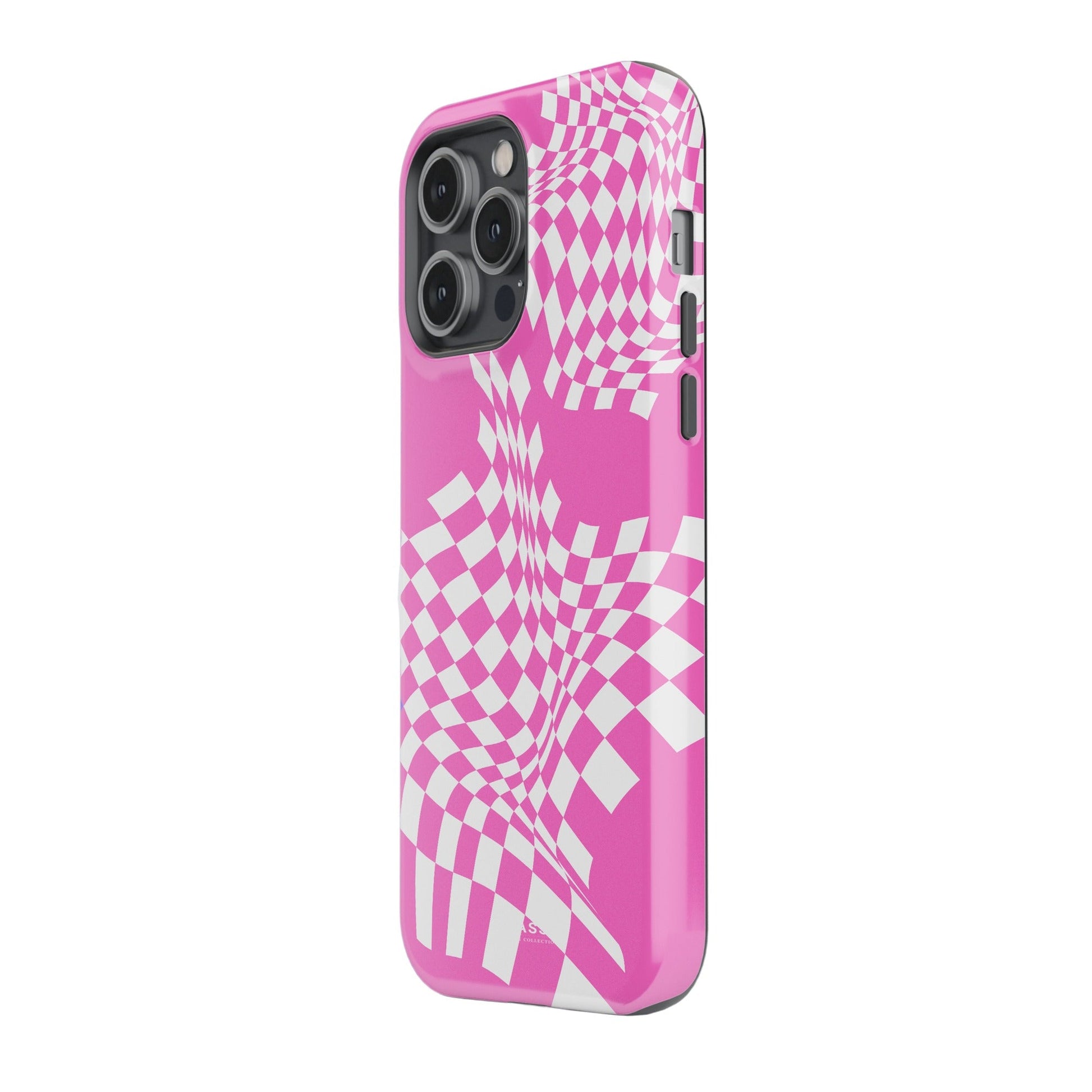 Pink and White Tough Case side