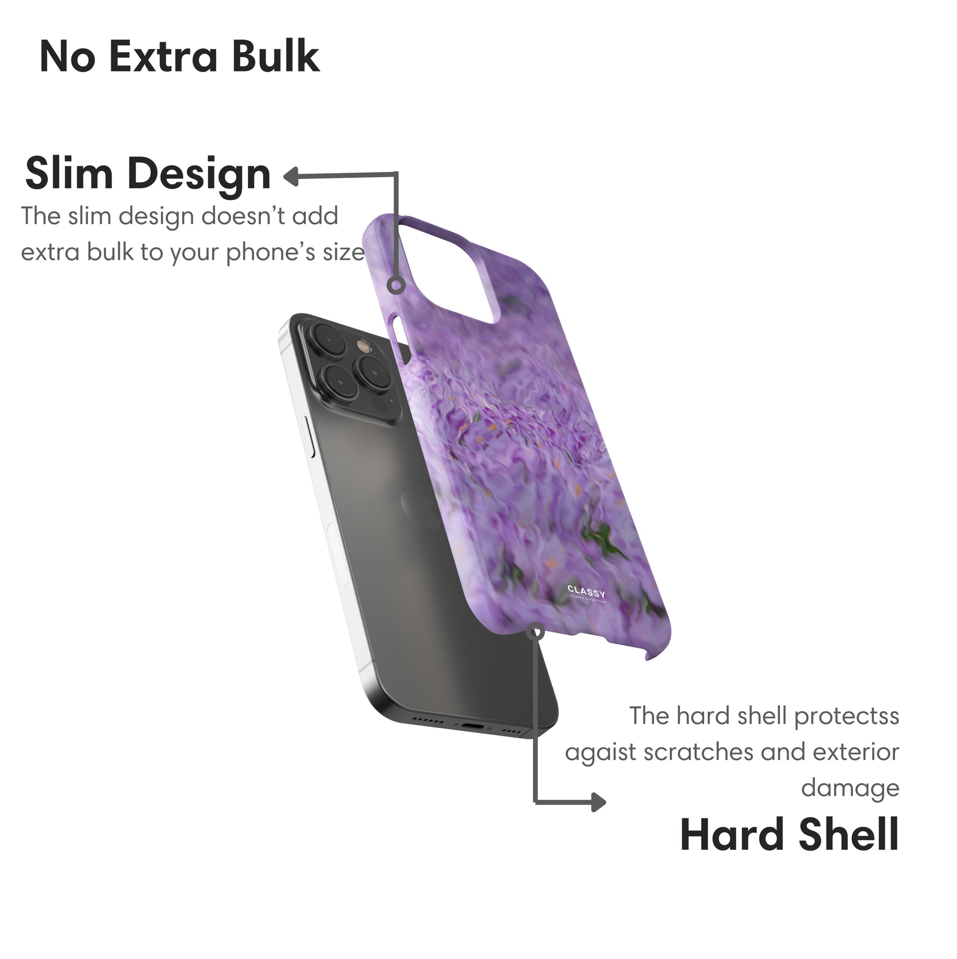 Purple Art Flower Snap Case layers