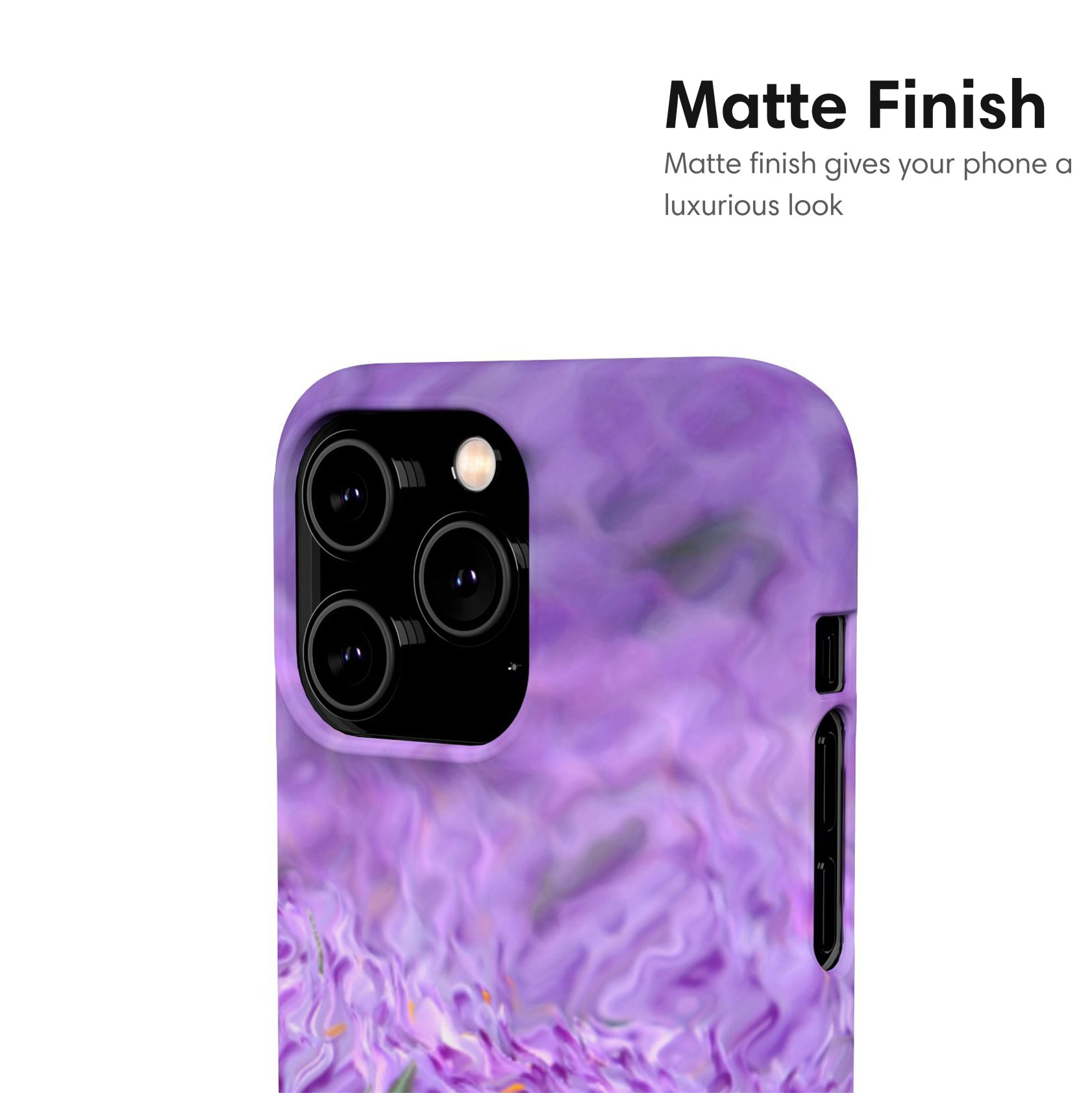 Purple Art Flower Snap Case matte