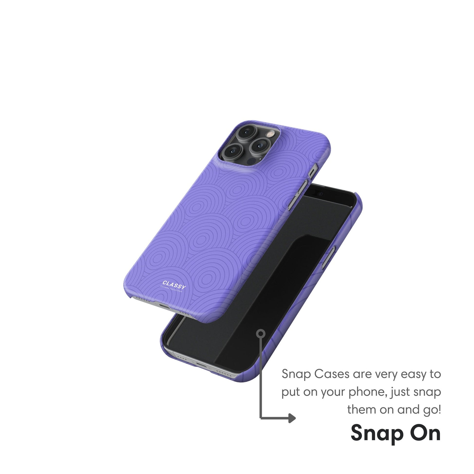 Purple Circles Snap Case snap on