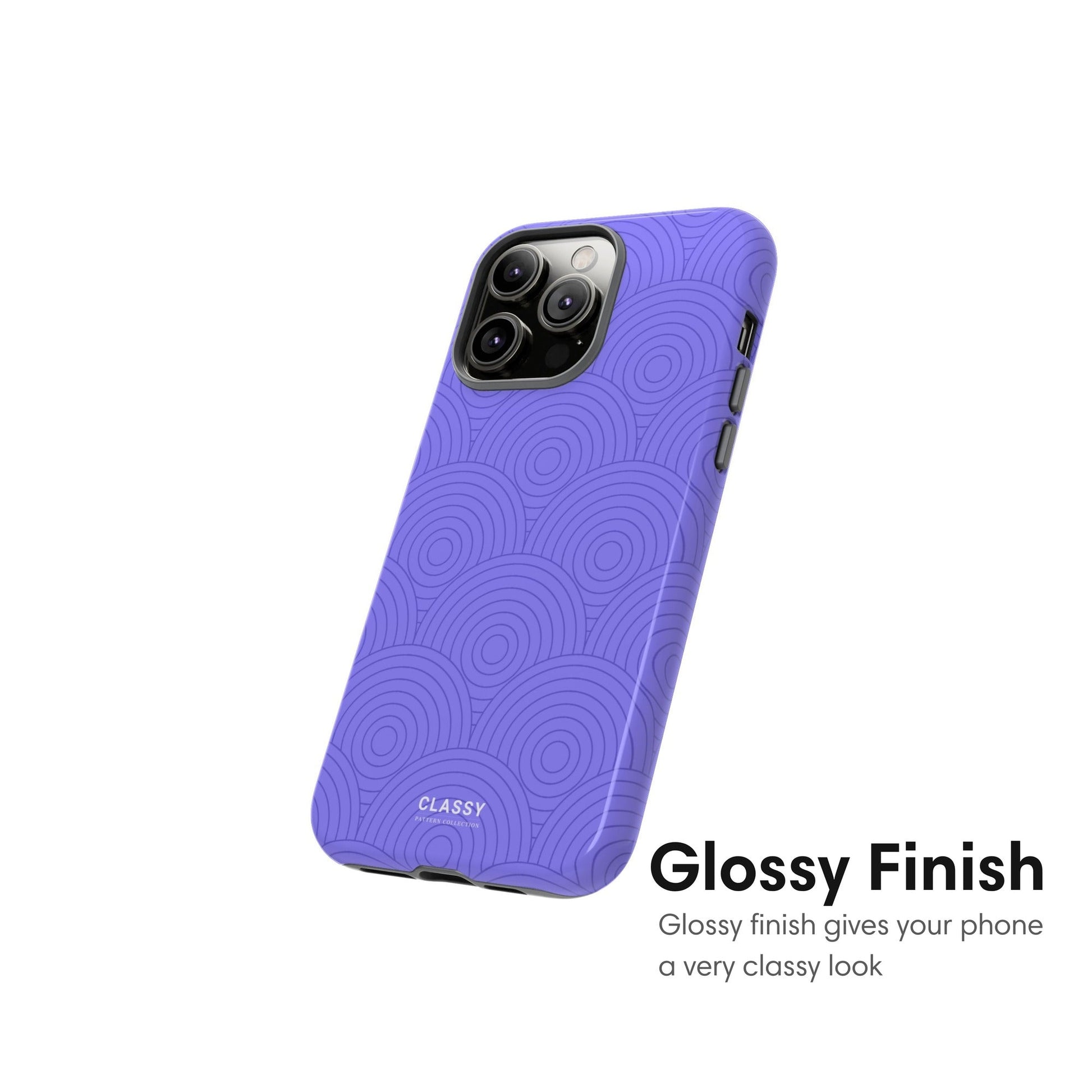 Purple Circles Tough Case glossy