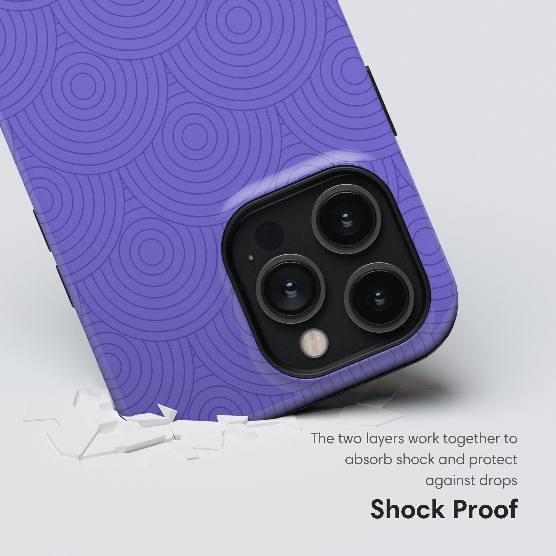 Purple Circles Tough Case shockproof