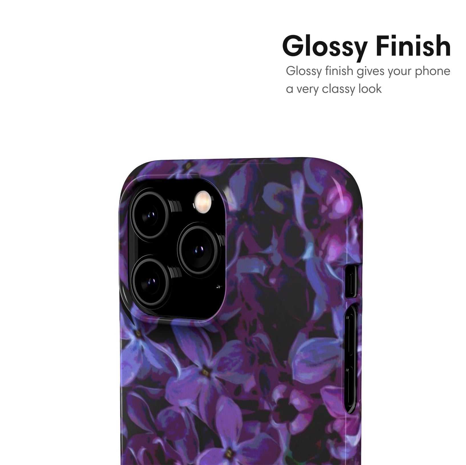Purple Flower Art Snap Case glossy