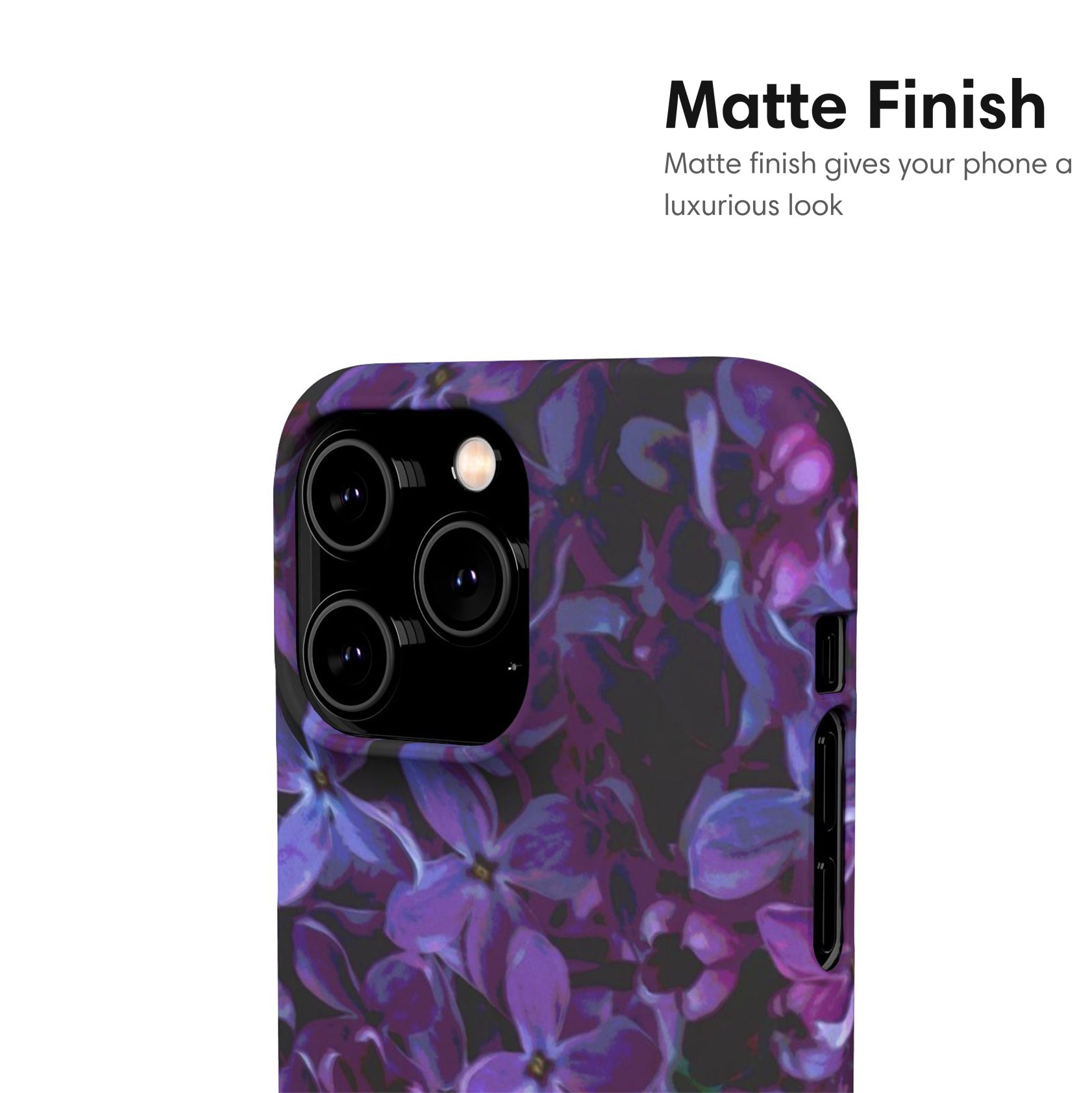 Purple Flower Art Snap Case matte