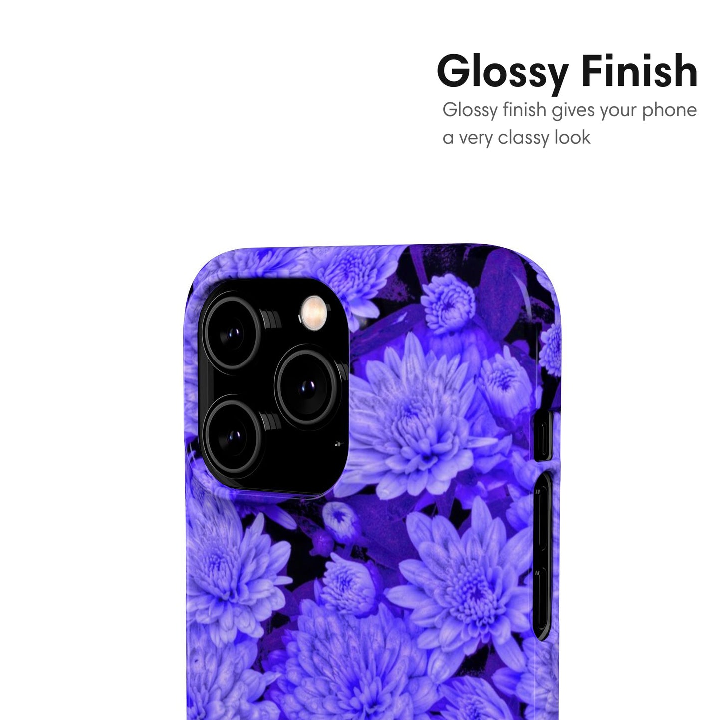 Purple Flowers Snap Case glossy
